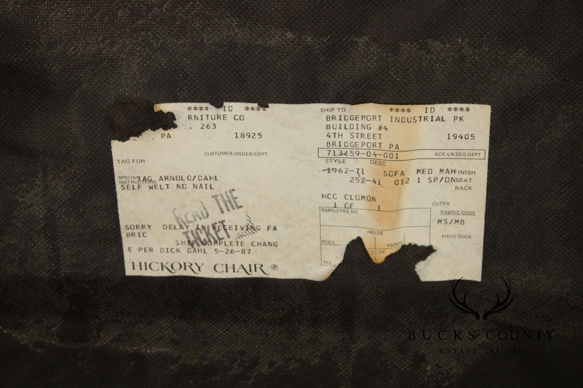 Hickory Chair Chippendale Style Mahogany Camelback Sofa