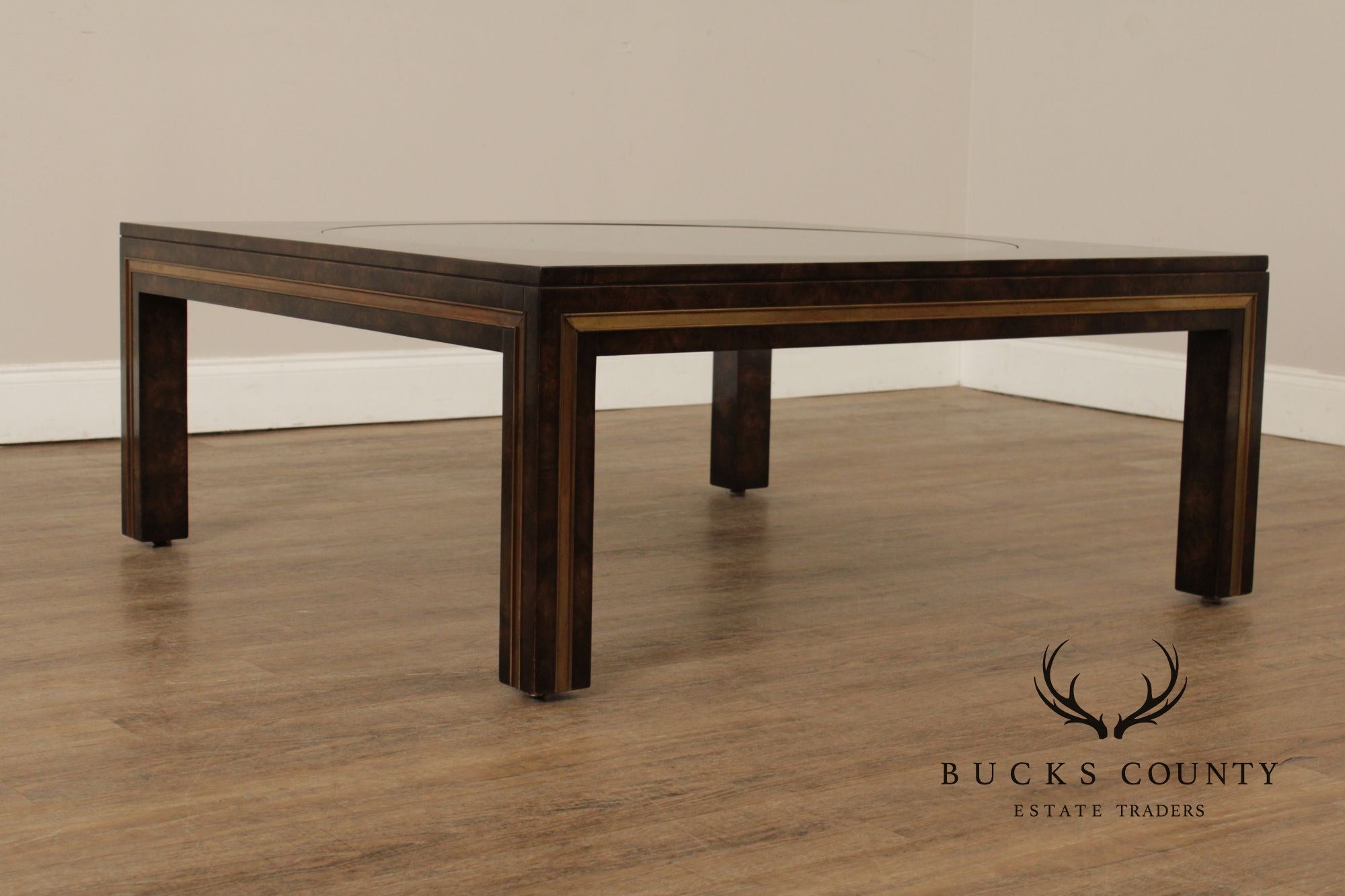 Mastercraft Burl Wood Square Coffee Table