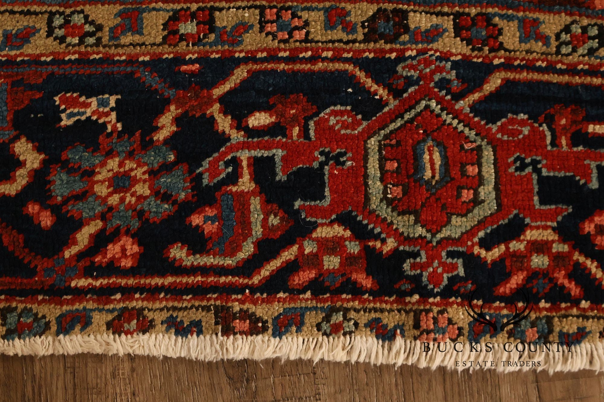 Vintage Heriz Hand Tied Persian Rug 90'" X 123"