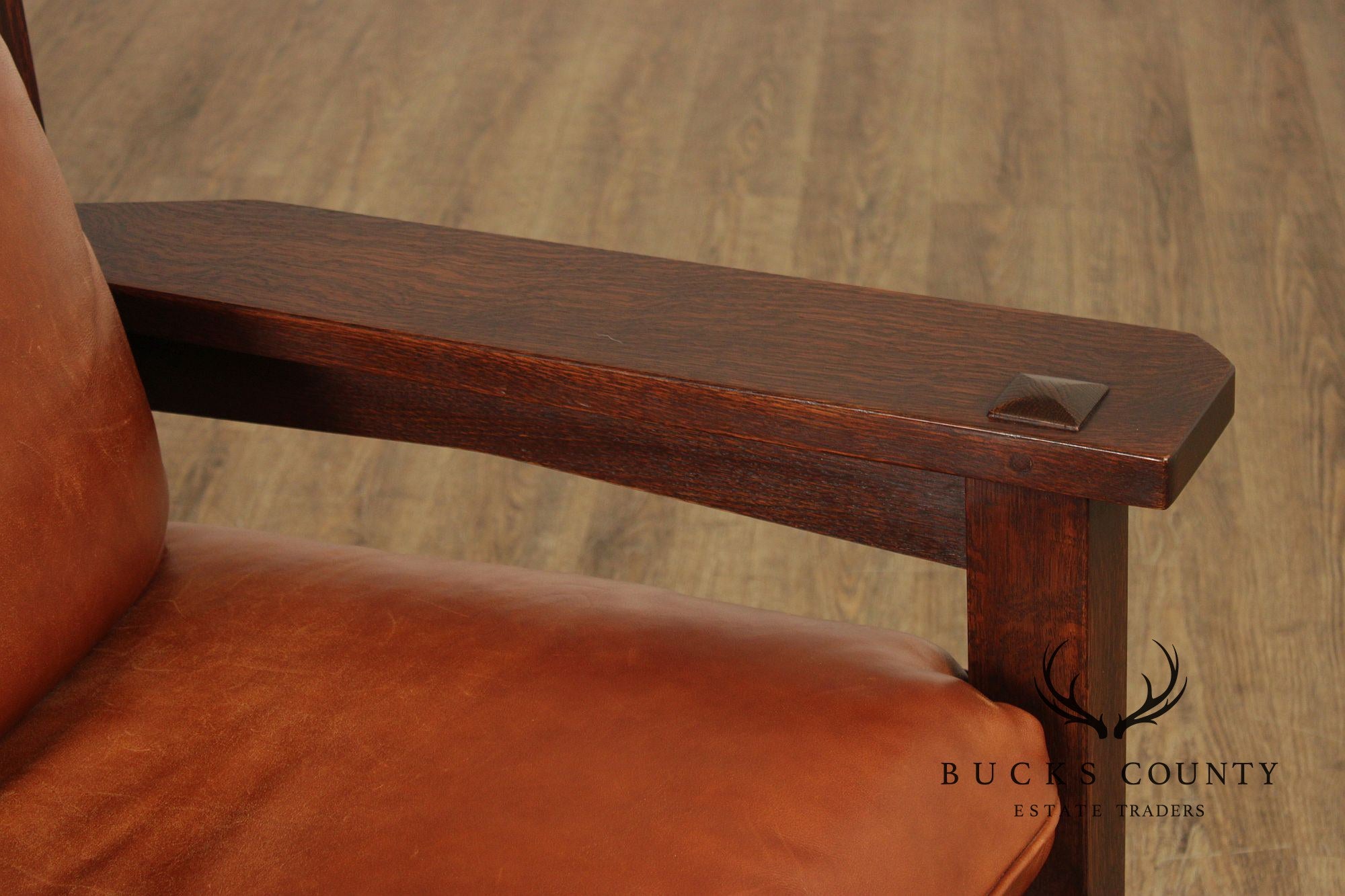 Stickley Mission Collection 'Eastwood' Armchair with Foot Stool