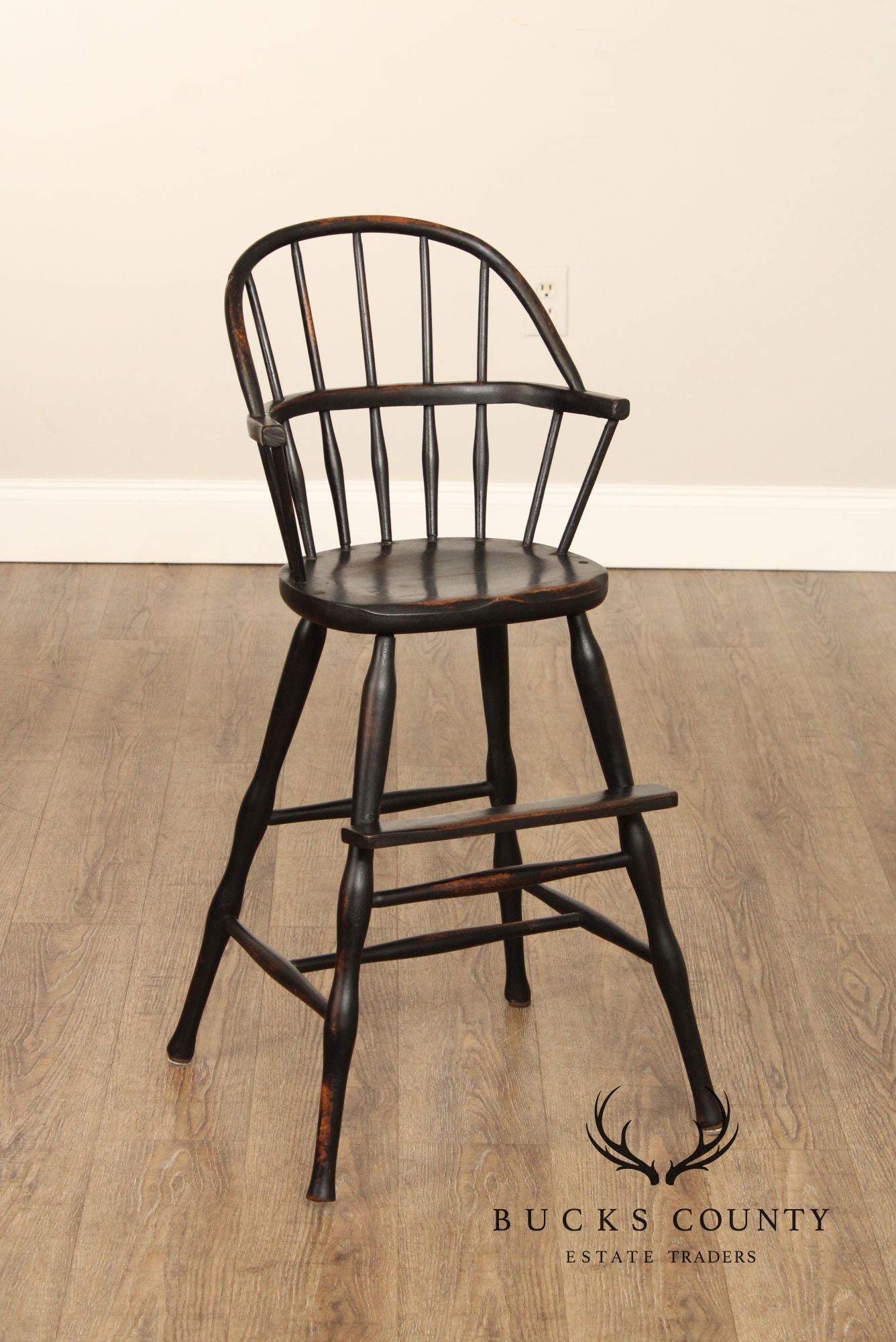 Antique Sack-Back Windsor Child's High Chair