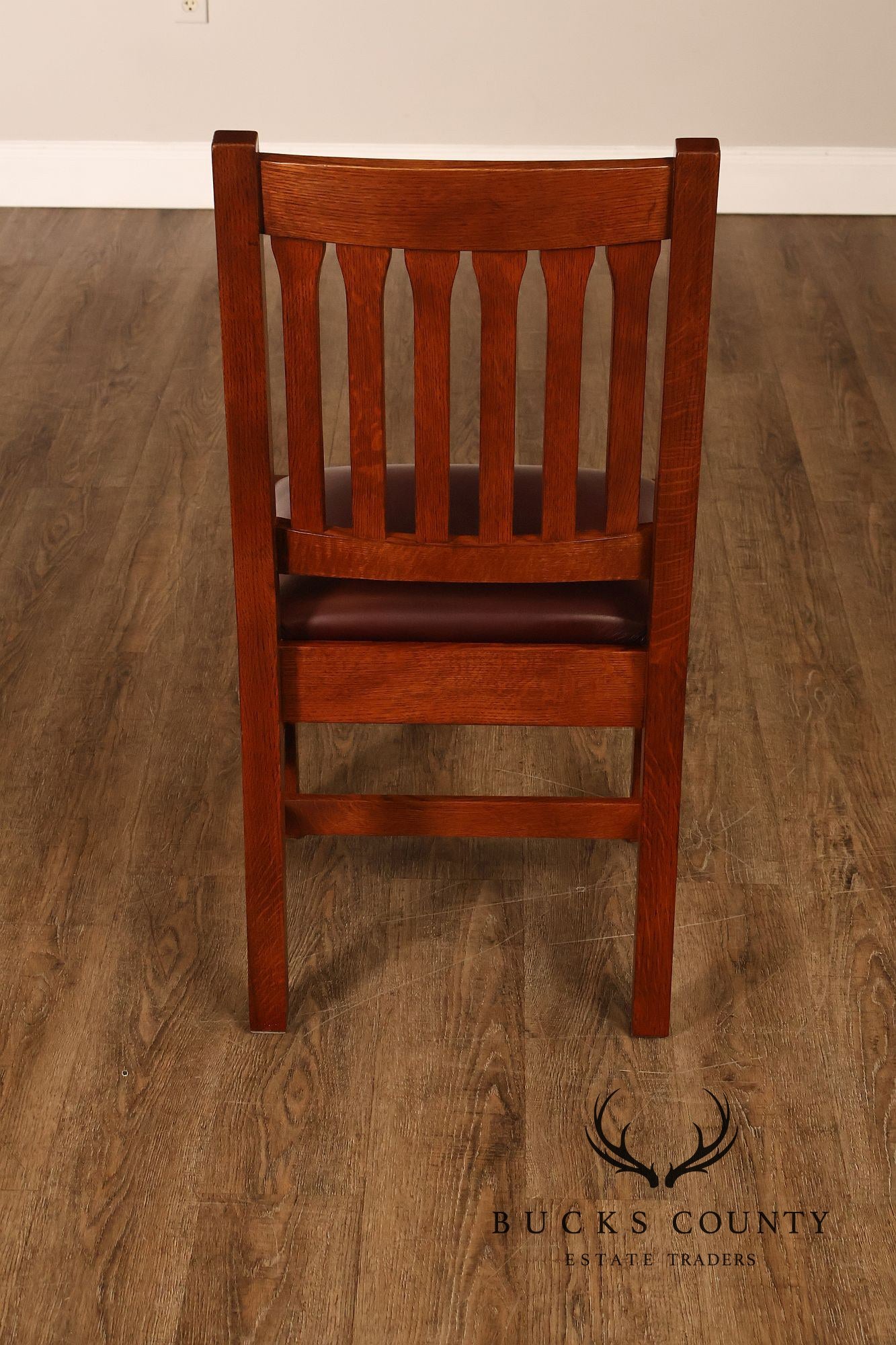Stickley Mission Collection Set Of Four Oak Dining Side Chairs