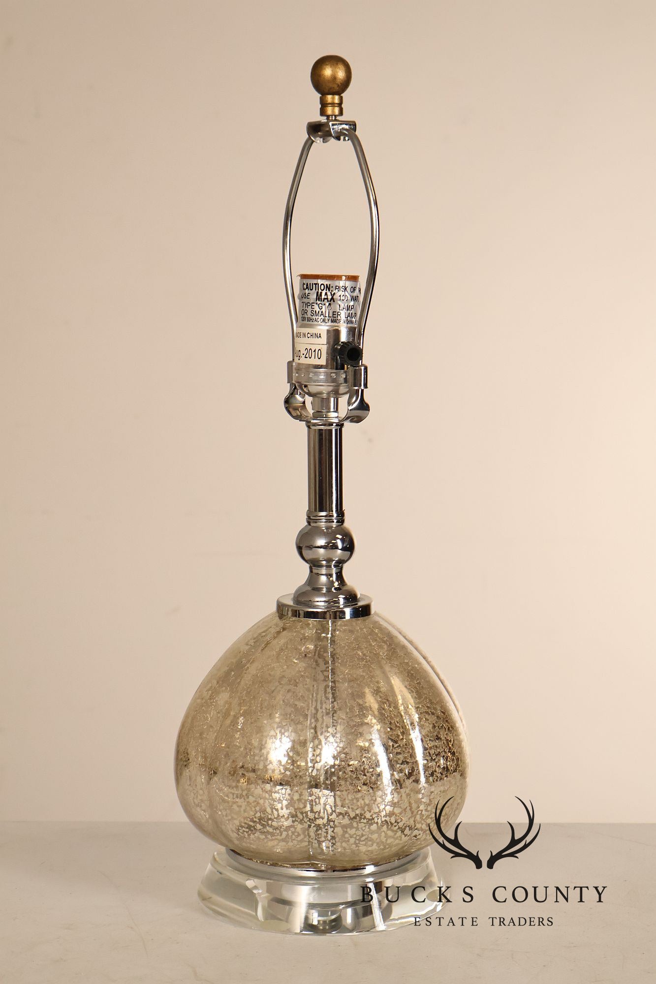 Contemporary Mercury Glass Table Lamp