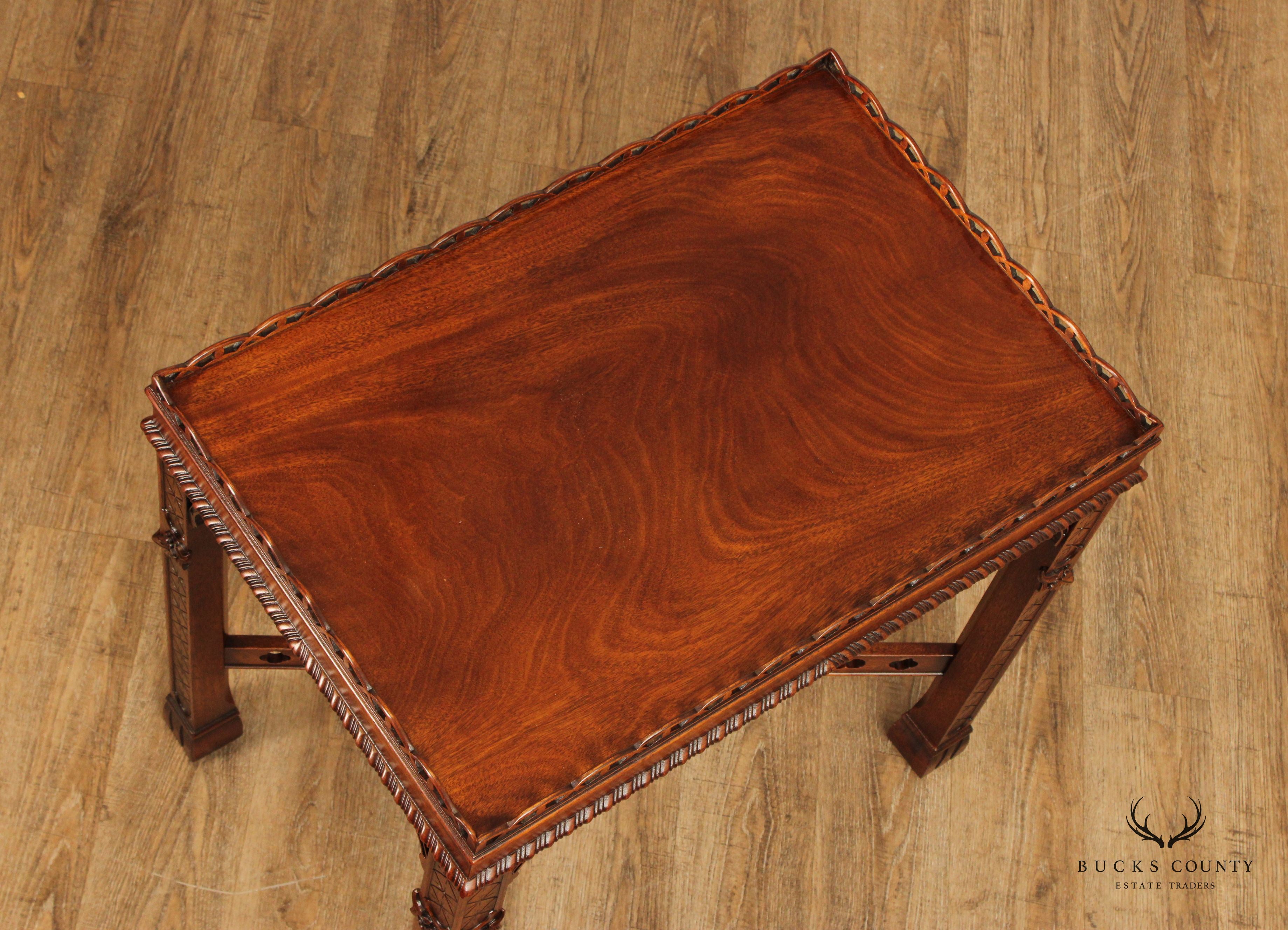 Henredon 'Historic Natchez Collection' Chippendale Style Mahogany Tea Table