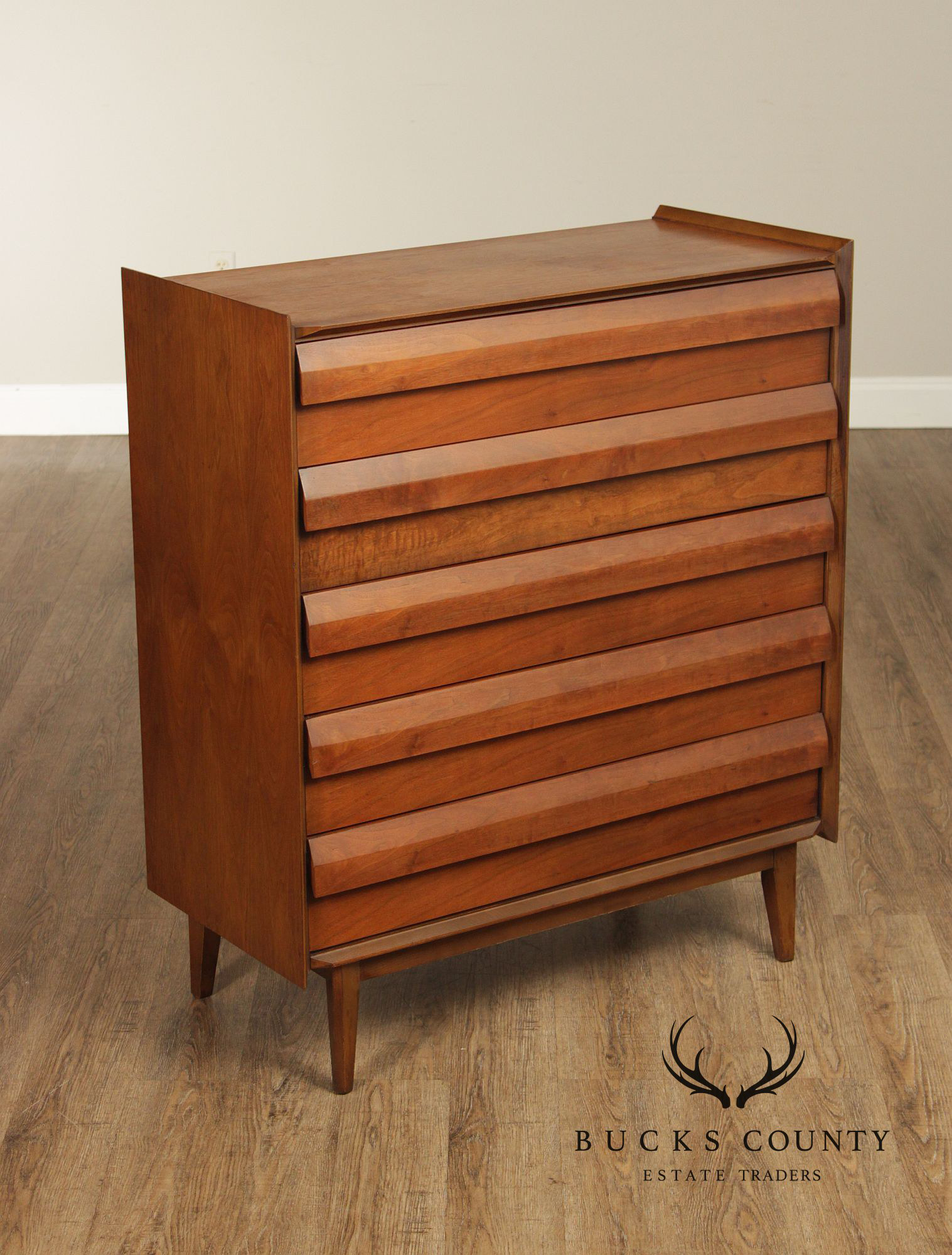 Lane 'First Edition' Mid Century Modern Walnut Tall Chest