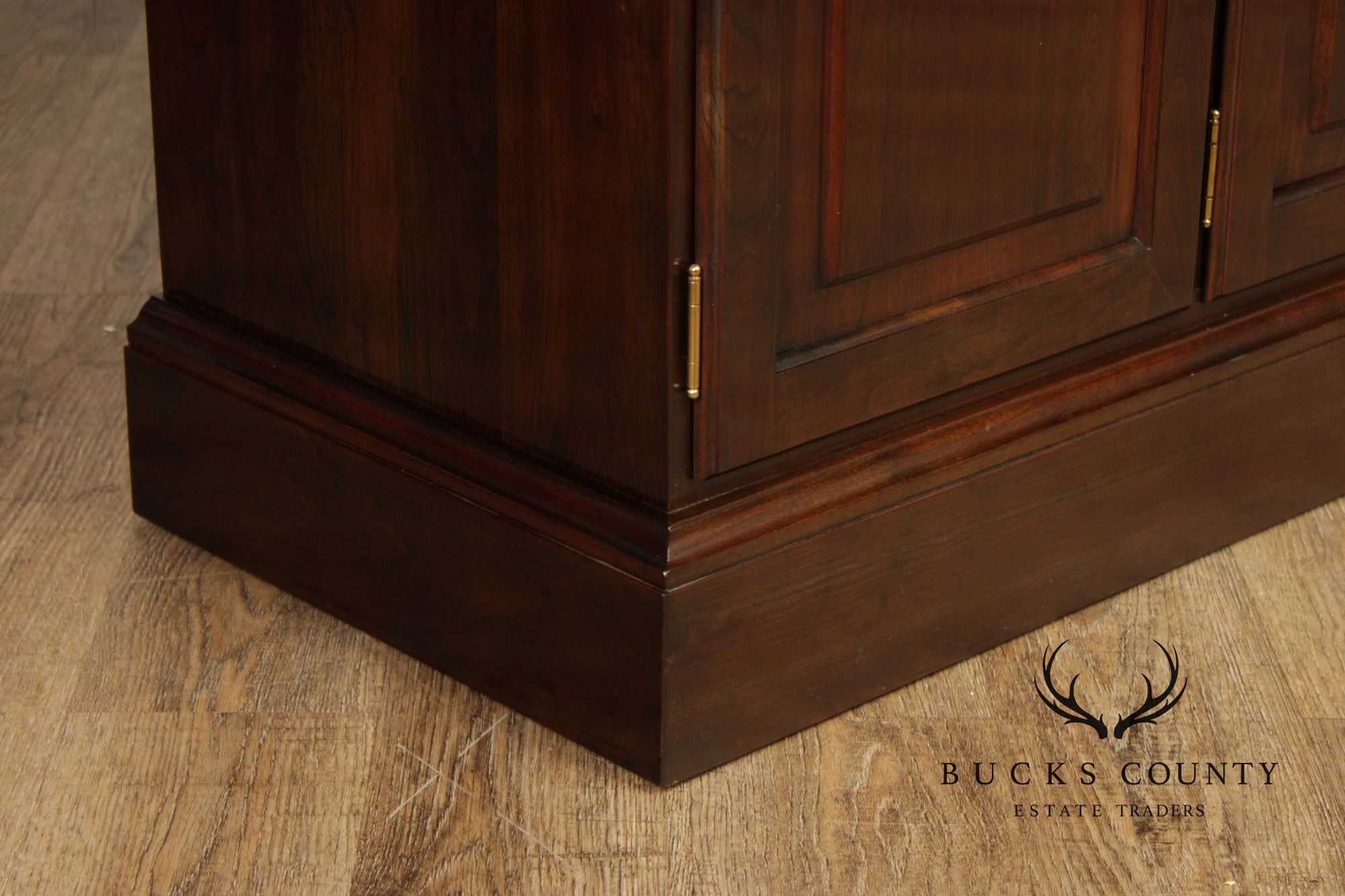 Stickley Traditional Style Cherry Lighted China Cabinet Hutch