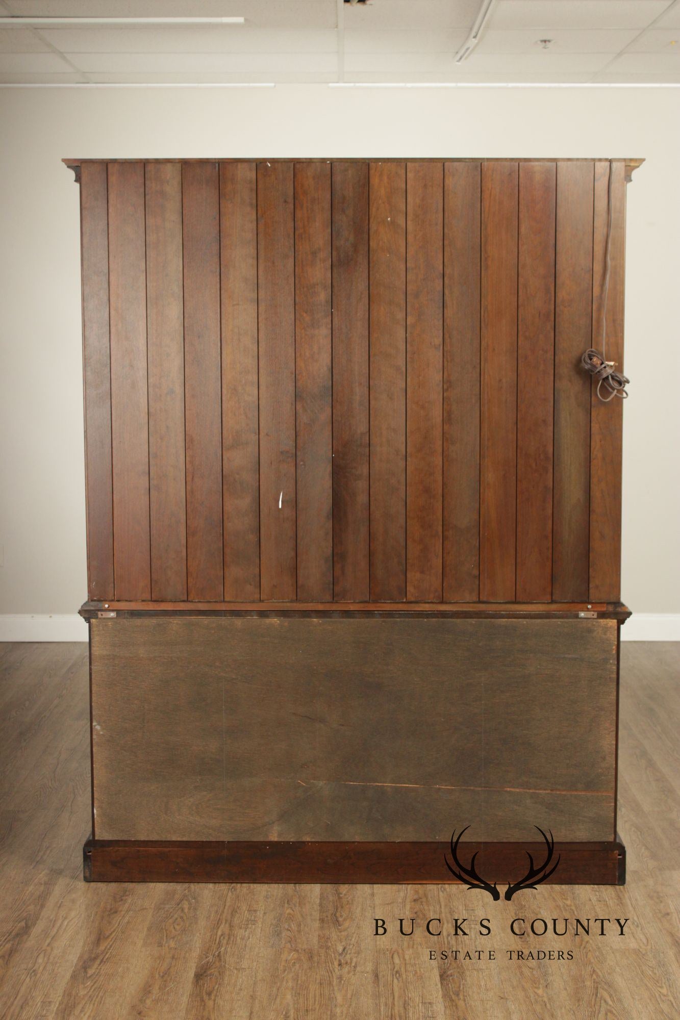 Stickley Traditional Style Cherry Lighted China Cabinet Hutch