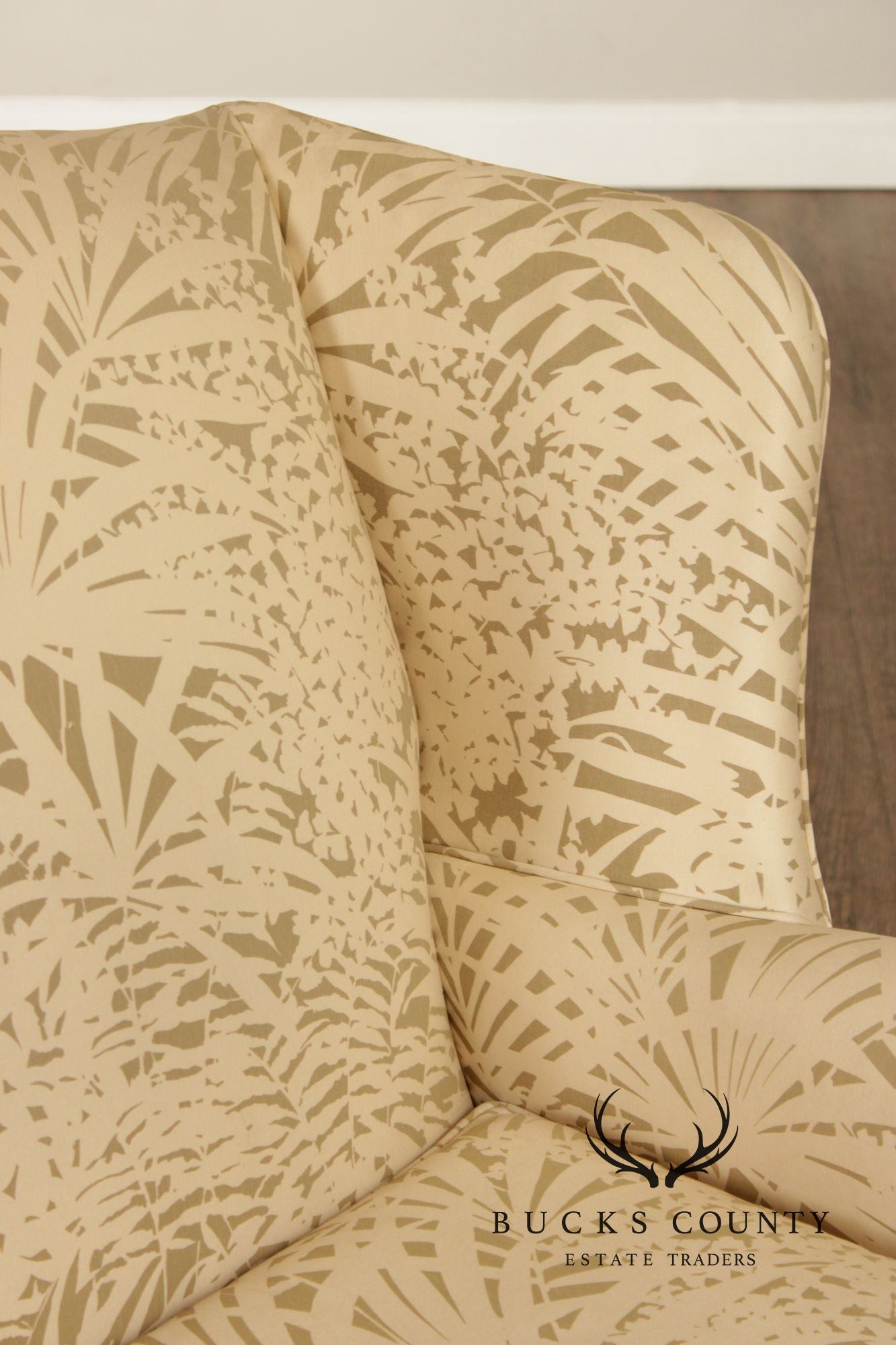 Drexel Chippendale Style Pair of Wingback Armchairs