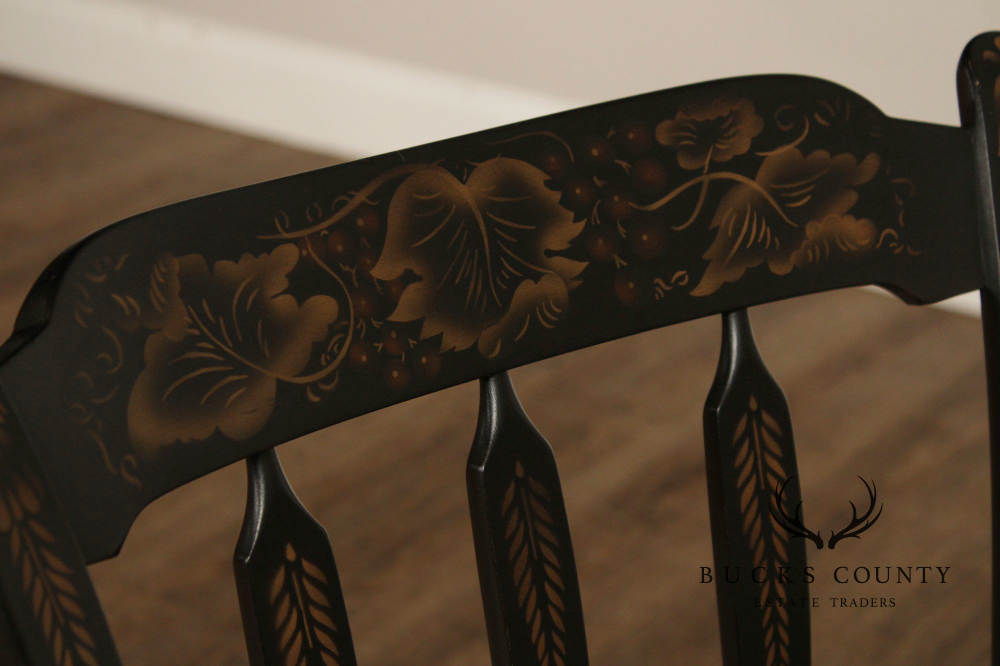 L. Hitchcock Stencil Decorated Desk or Side Chair