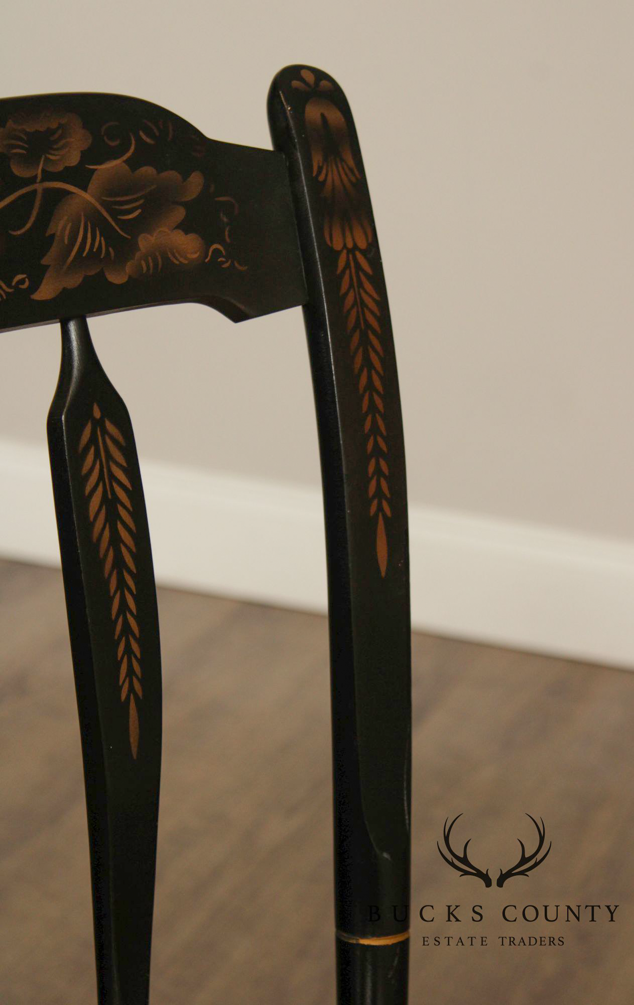L. Hitchcock Stencil Decorated Desk or Side Chair