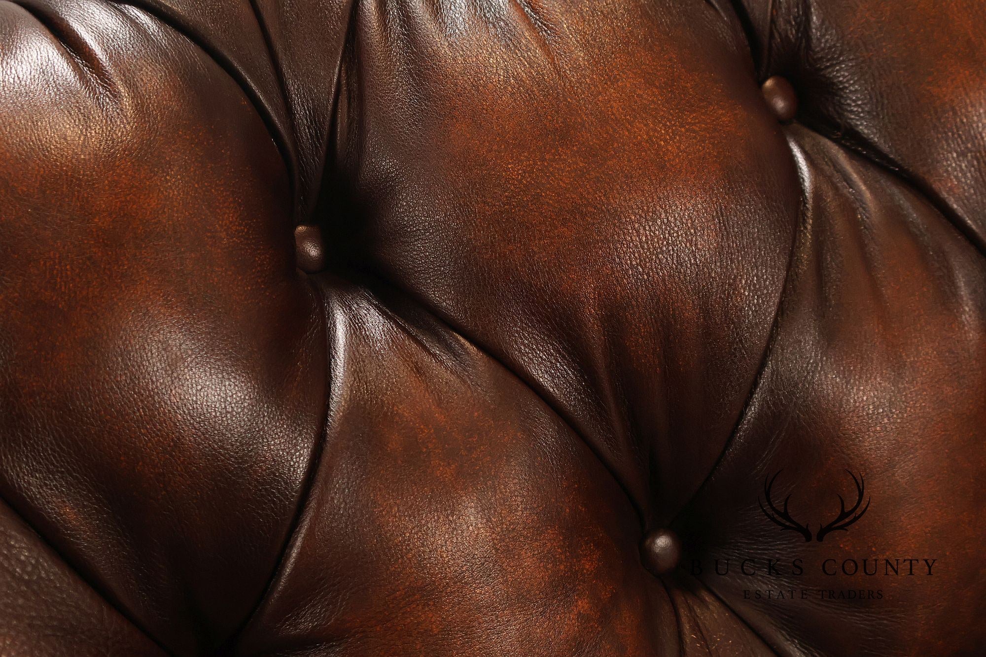 Randall Allen Tufted Leather Chesterfield Sofa