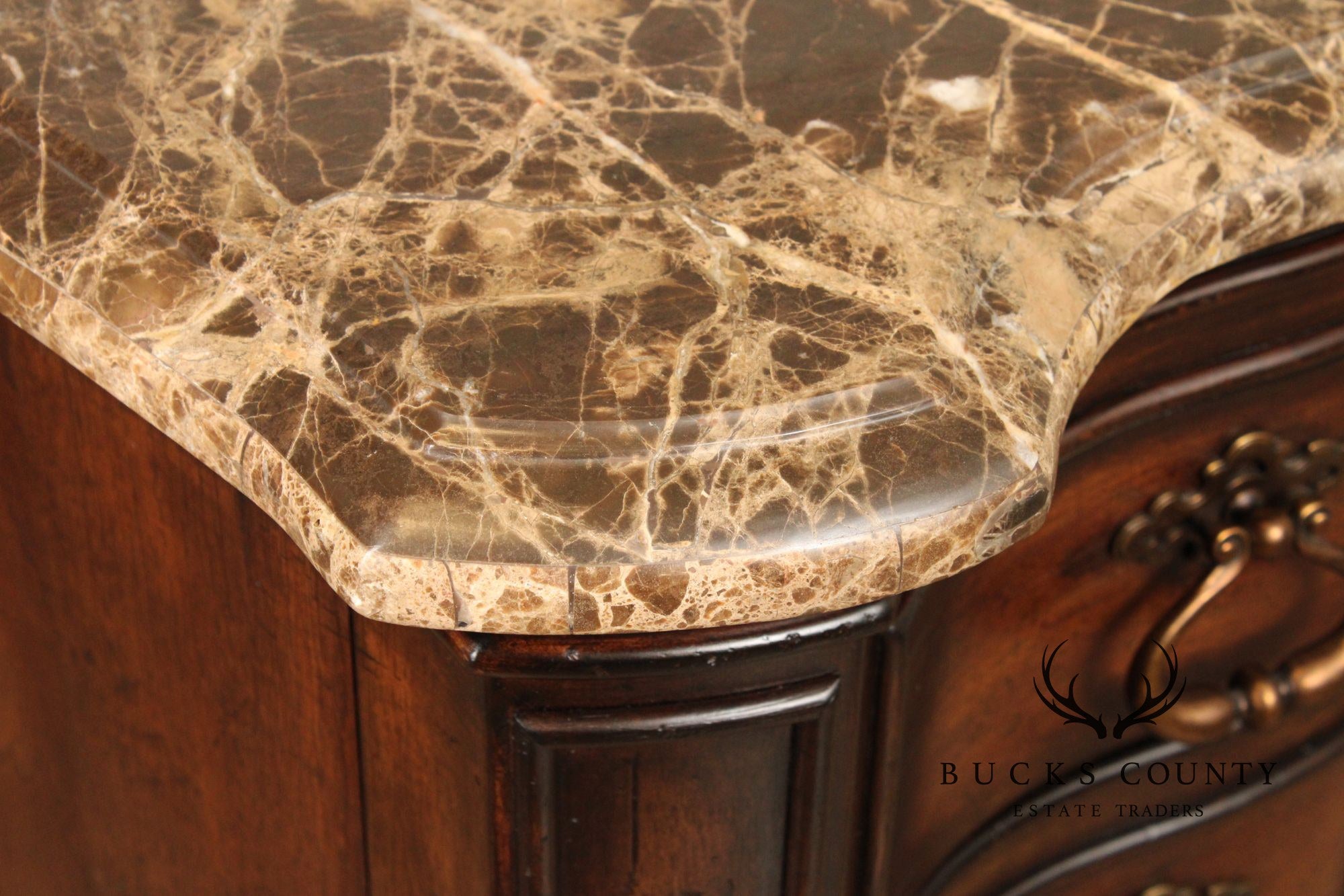 Thomasville Hills Of Tuscany Collection Marble Top Pair Of Chest Nightstands