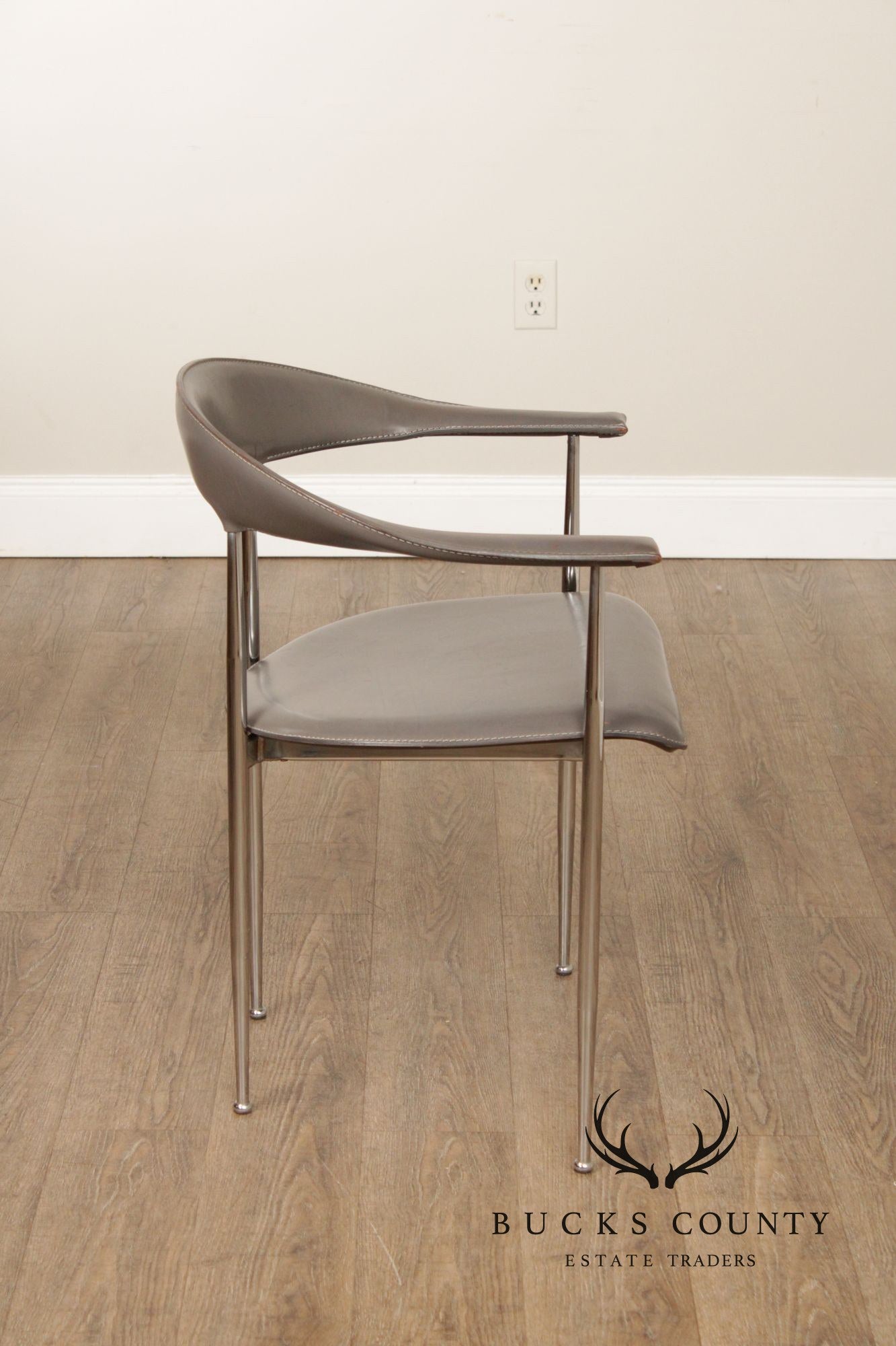 Fasem Italian Modern Pair of 'P40' Armchairs