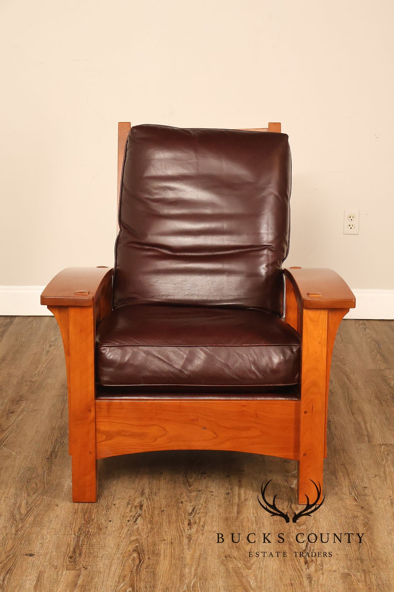 Stickley Mission Collection Cherry Bow Arm Morris Chair