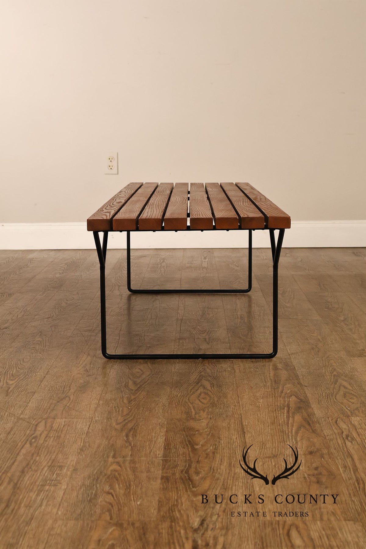 Knoll Mid Century Modern 'Bertoia' Teak Bench