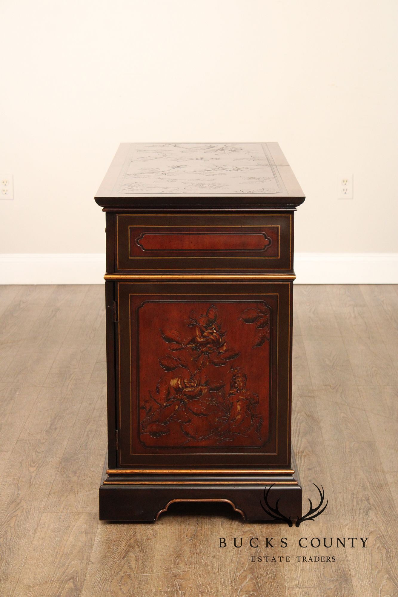 Drexel Heritage Chinoiserie Style Sliding Top Server
