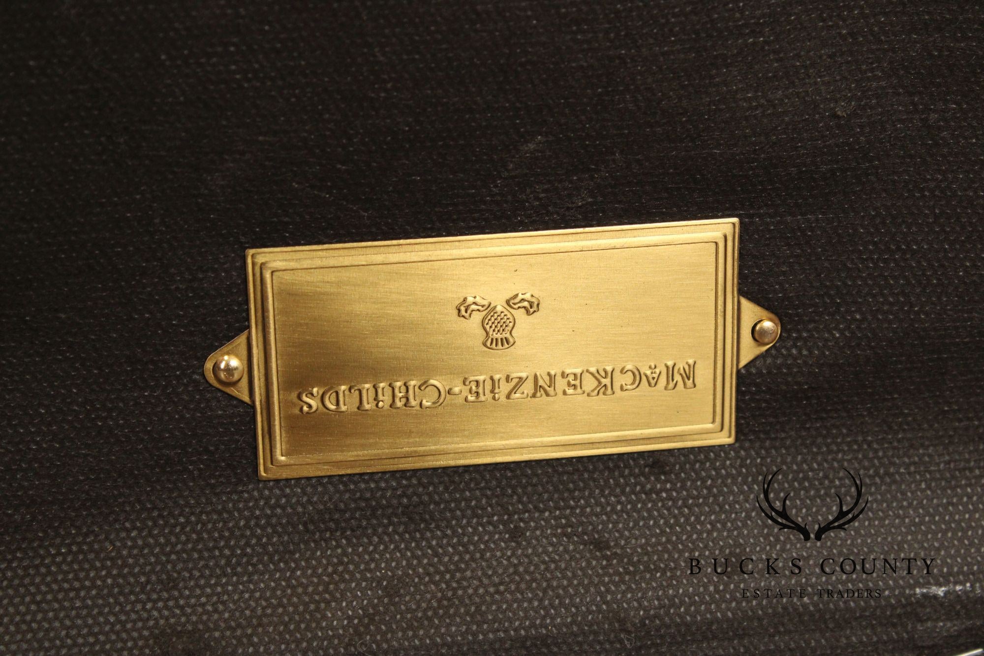 Mackenzie Childs Upholstered Storage Ottoman