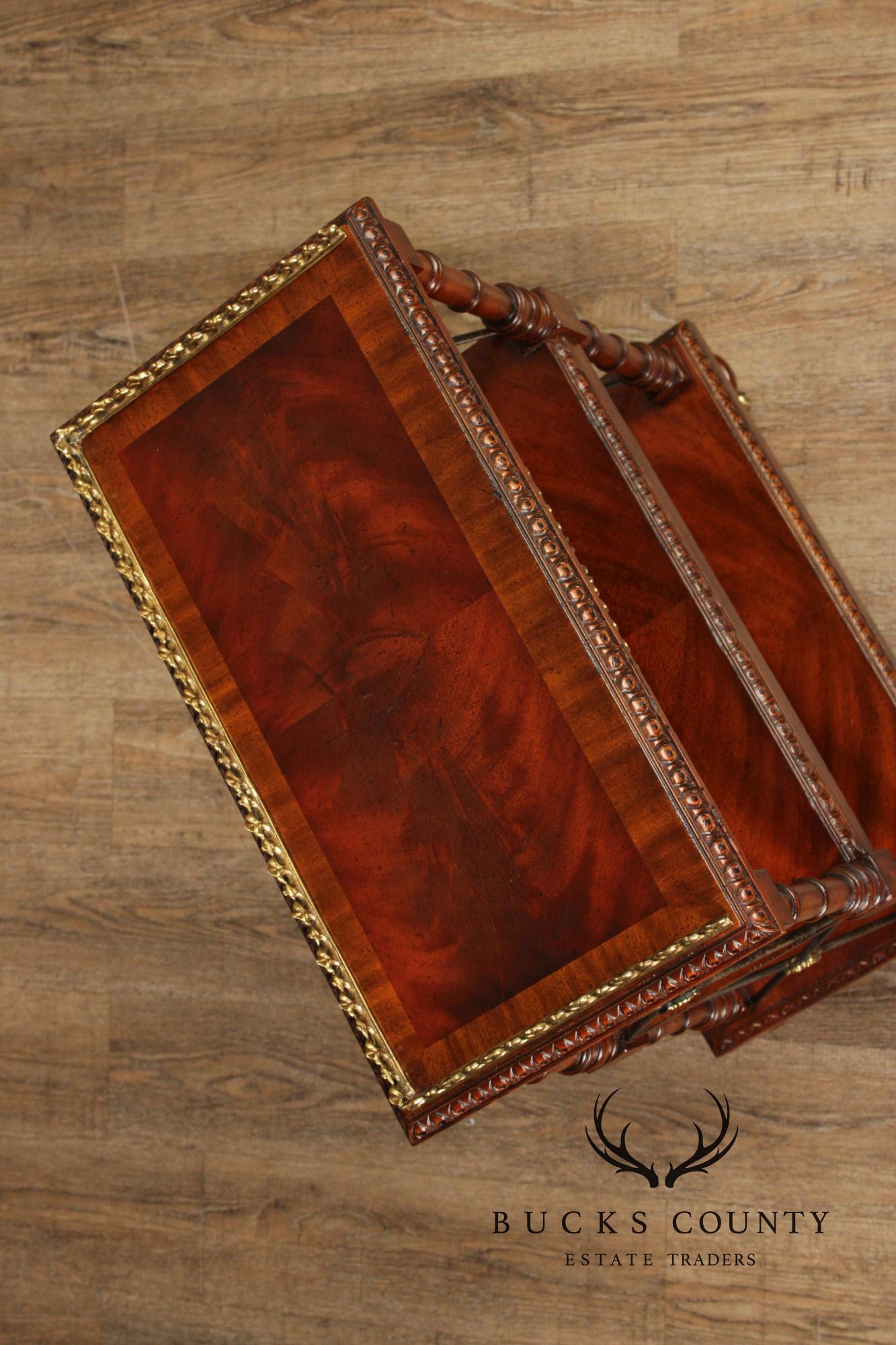 Maitland Smith George IV Style Pair of Mahogany Bookcases