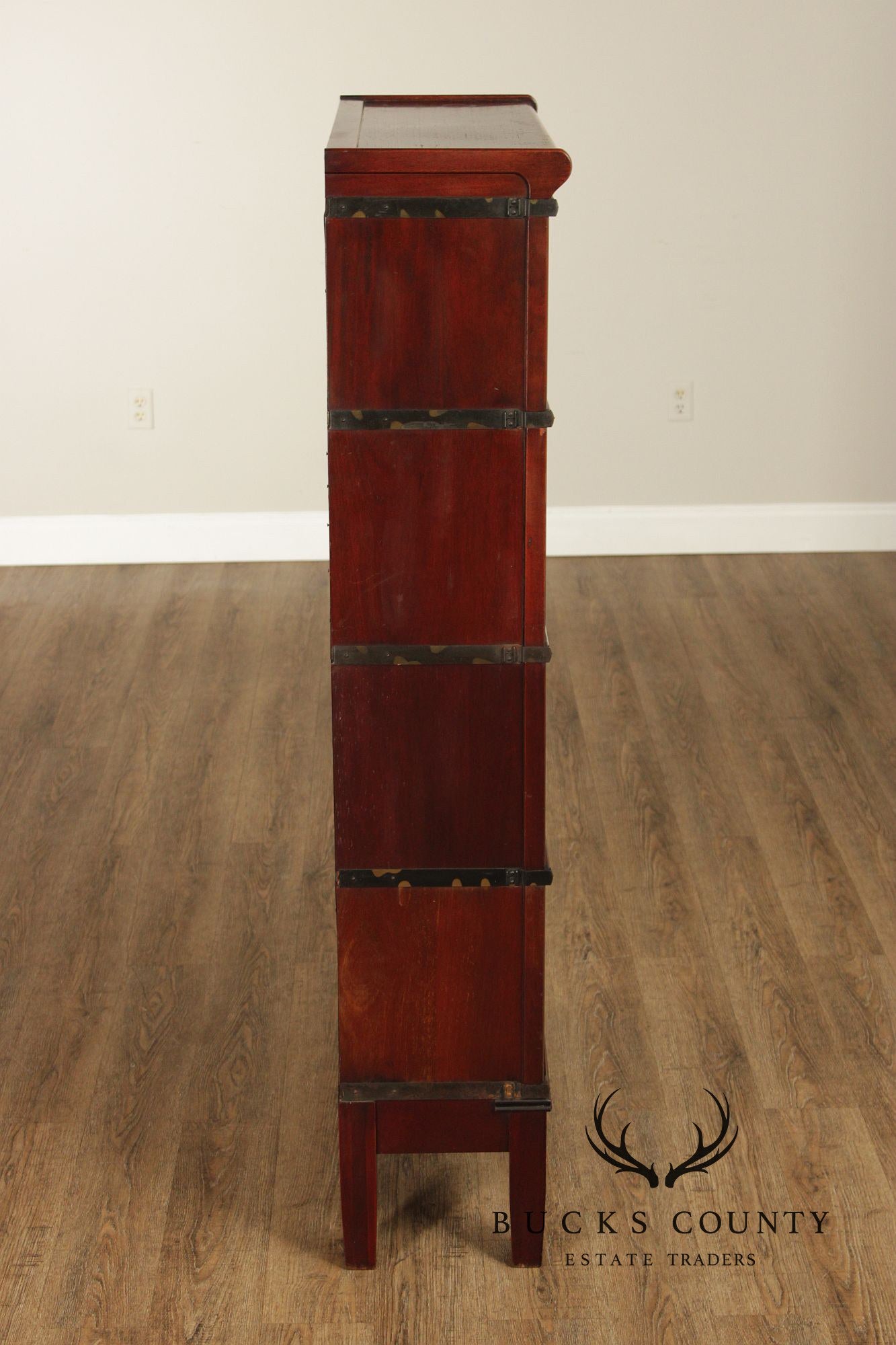 Globe Wernicke Antique Mahogany Four-Section Barrister Bookcase