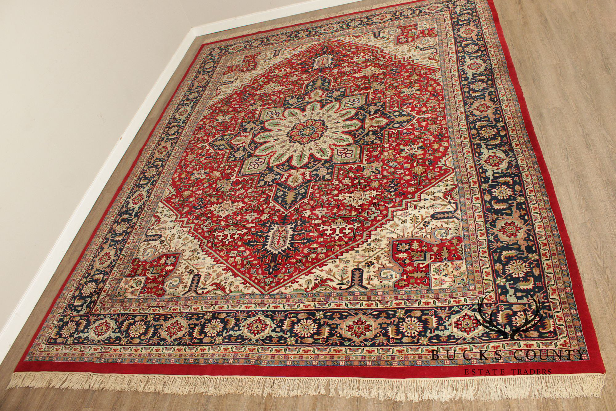 Heriz Style Wool Area Rug 12' 2" x 16' 4"