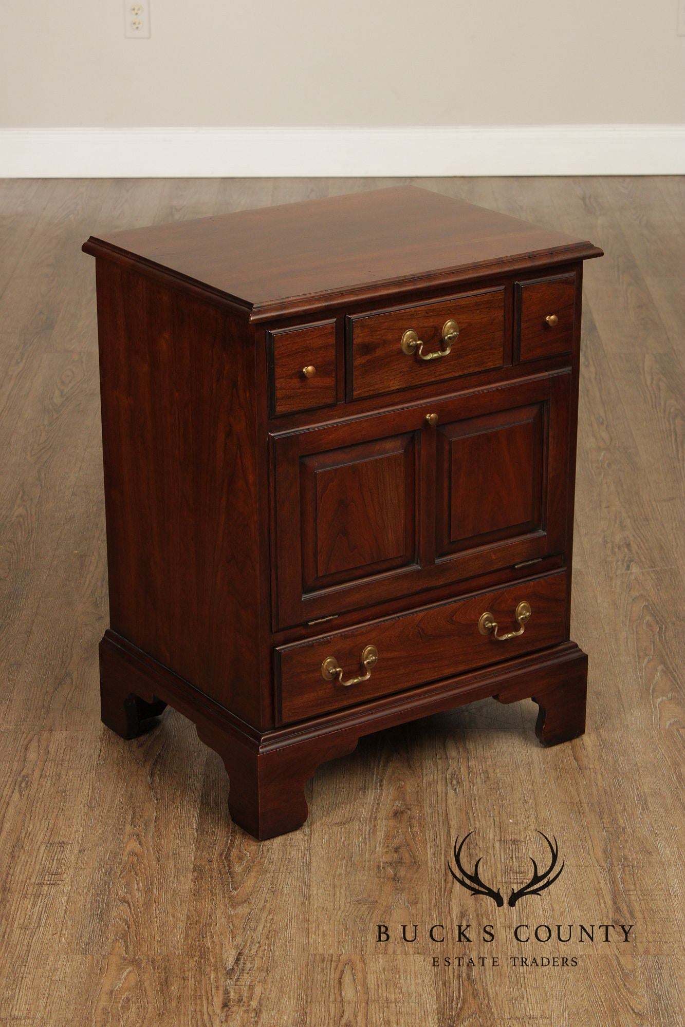 Henkel Harris Vintage Solid Cherry Pair Of Nightstands