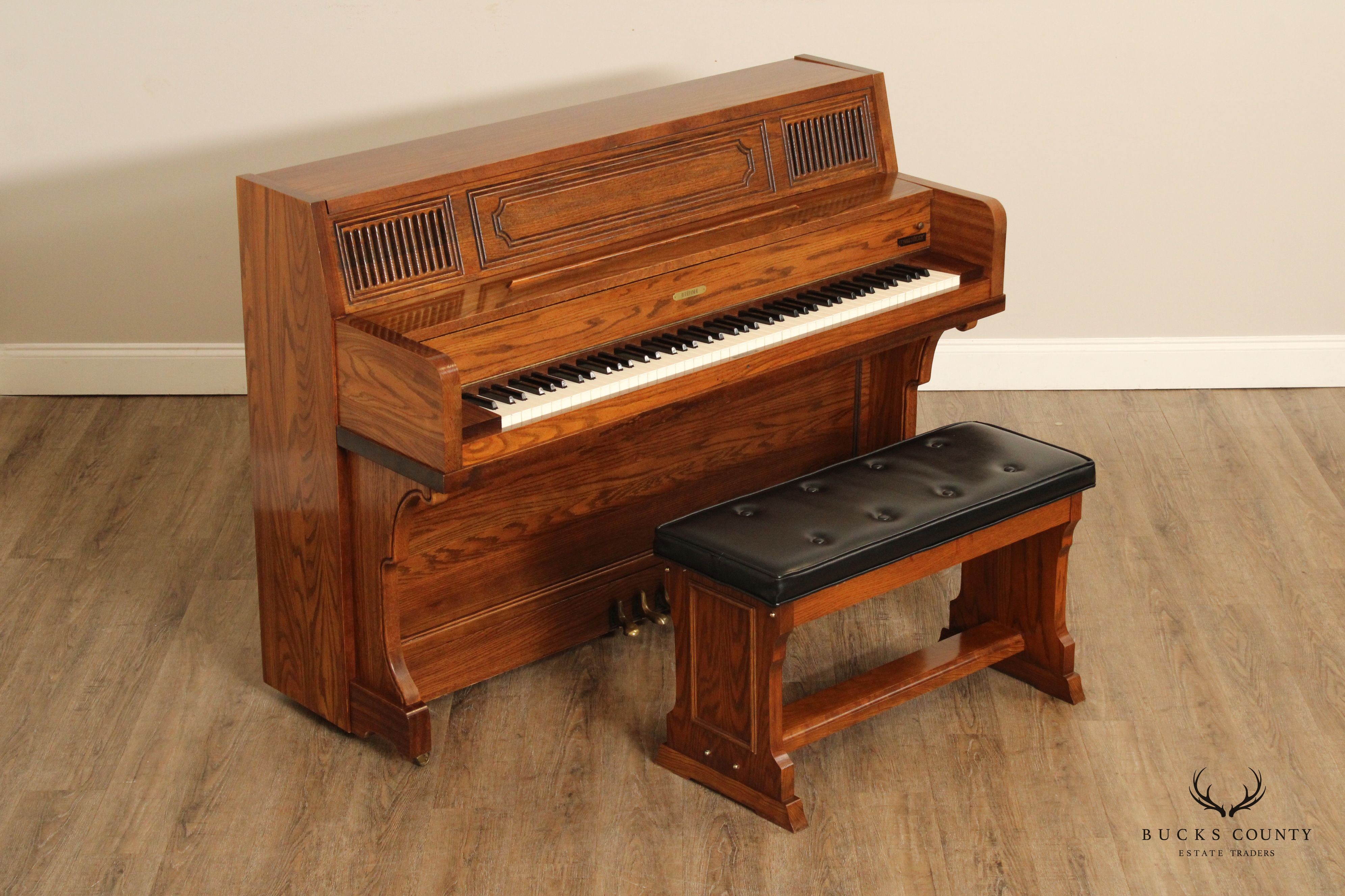 Rudolf Conservatory Oak Upright Piano With Marantz Pianocorder And Bench