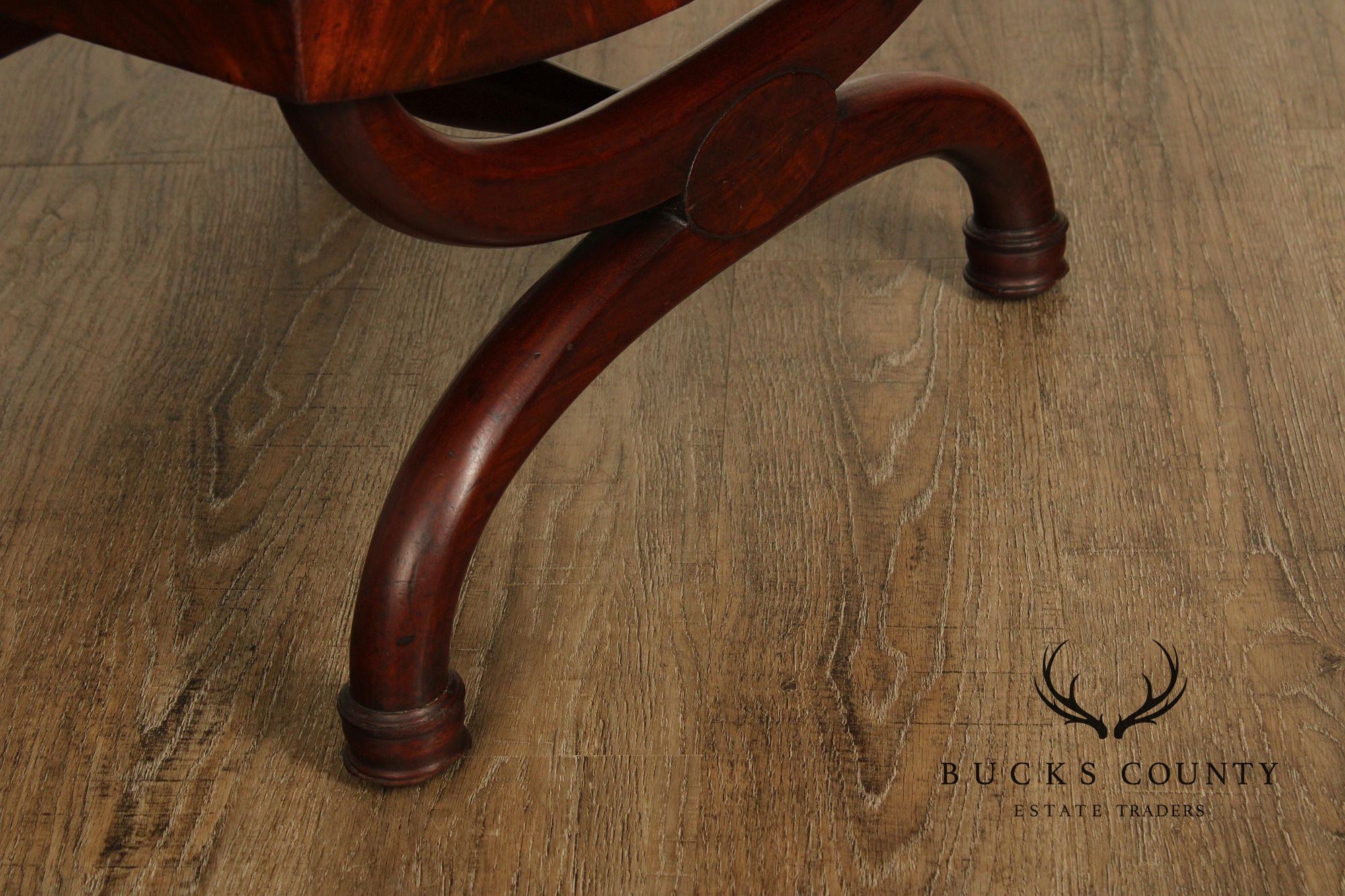 Antique Regency Style Mahogany Curule Stool