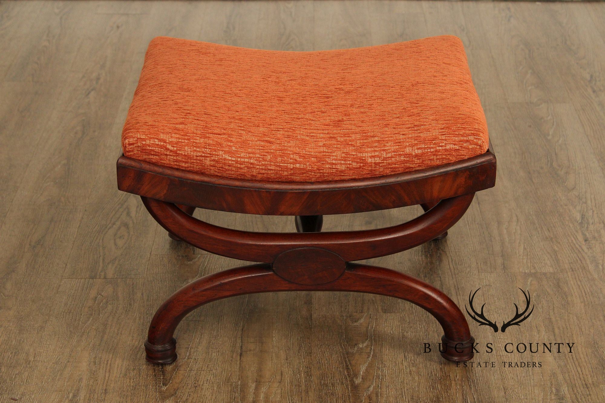 Antique Regency Style Mahogany Curule Stool