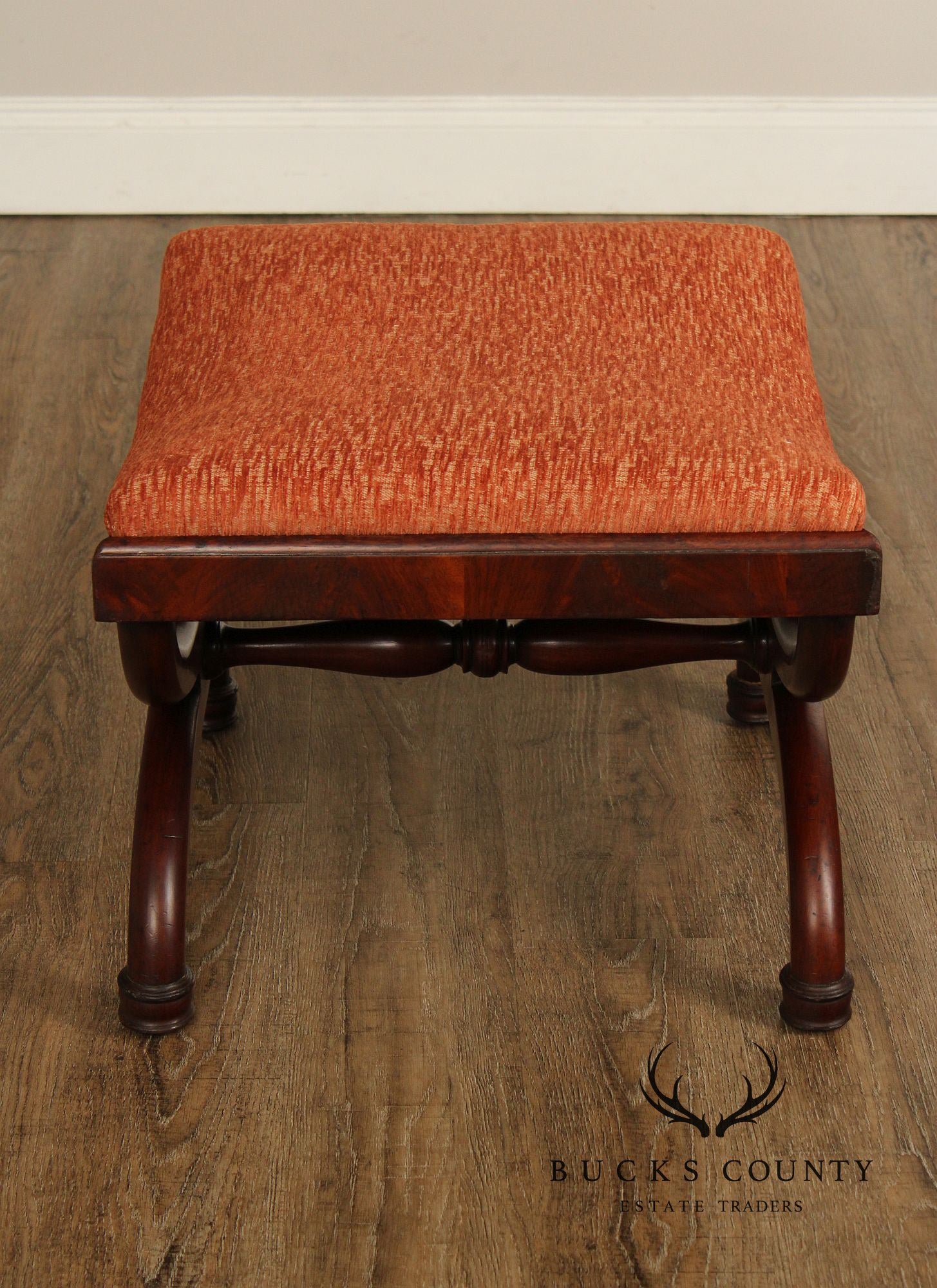 Antique Regency Style Mahogany Curule Stool