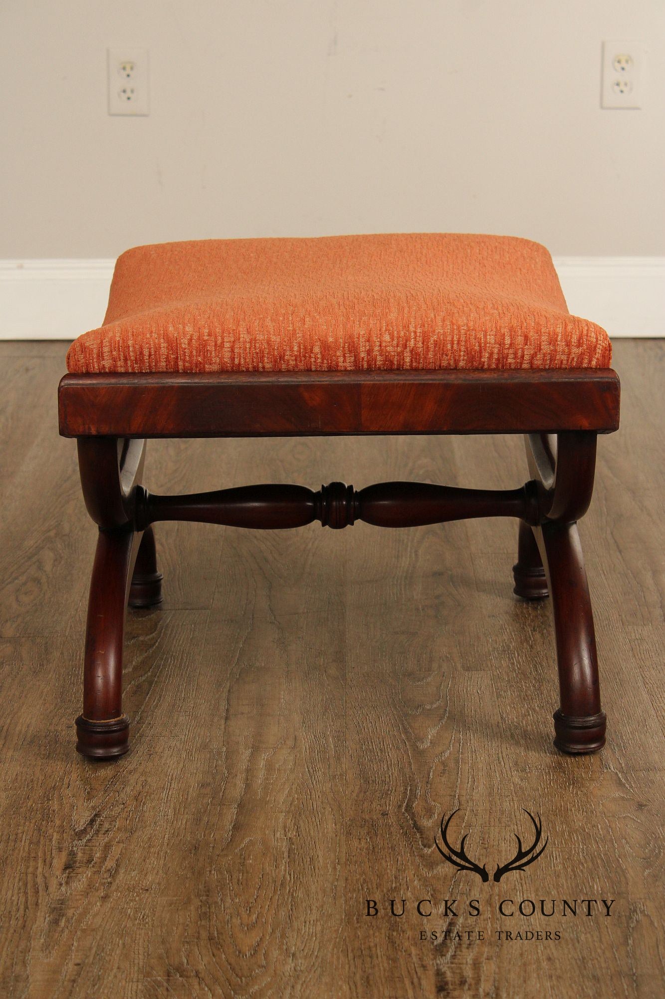 Antique Regency Style Mahogany Curule Stool