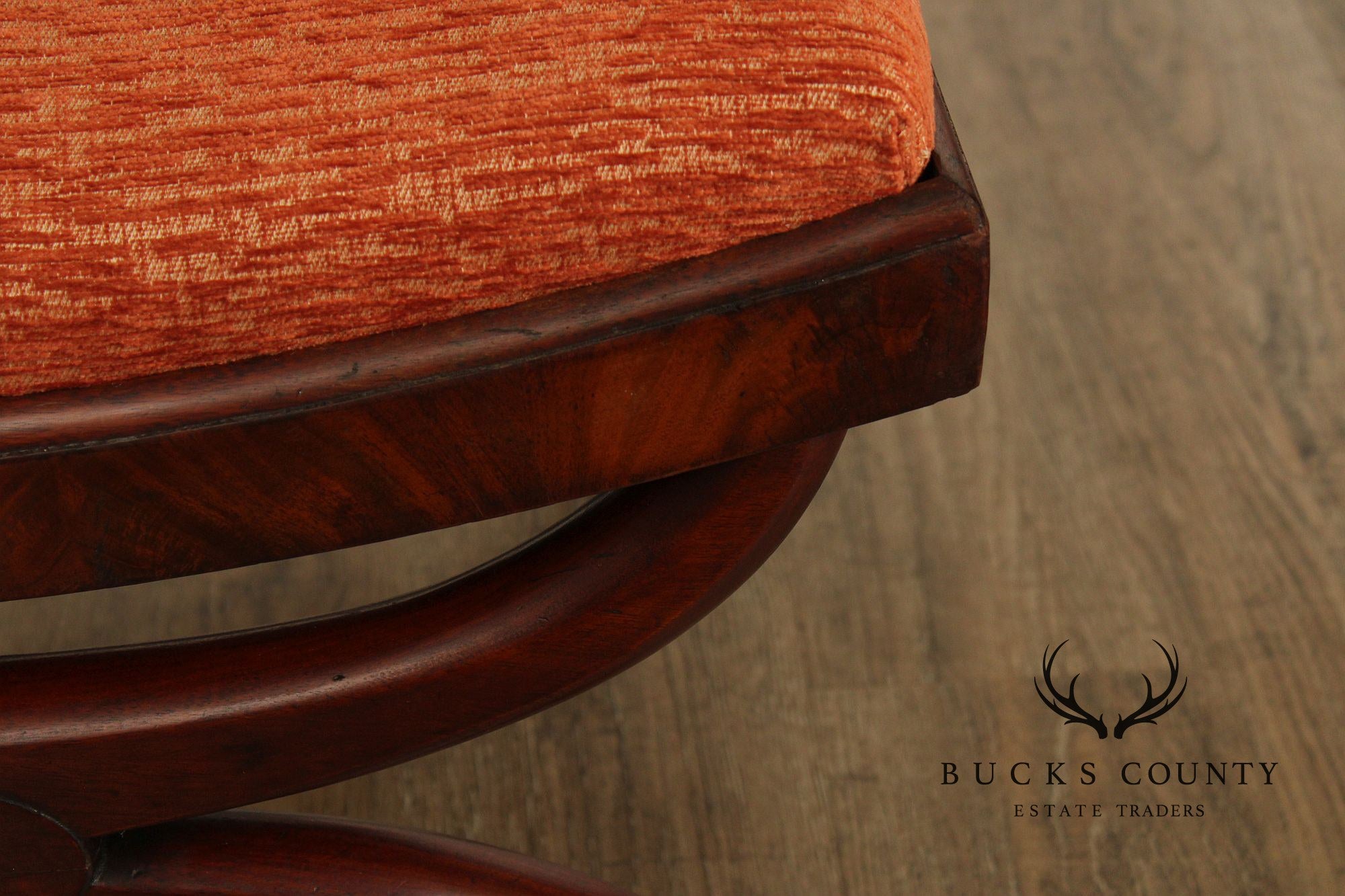 Antique Regency Style Mahogany Curule Stool