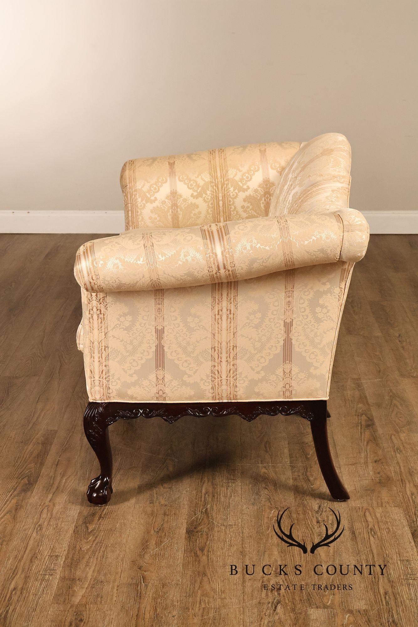 Century Furniture Chippendale Style Pair of Mahogany Sofas