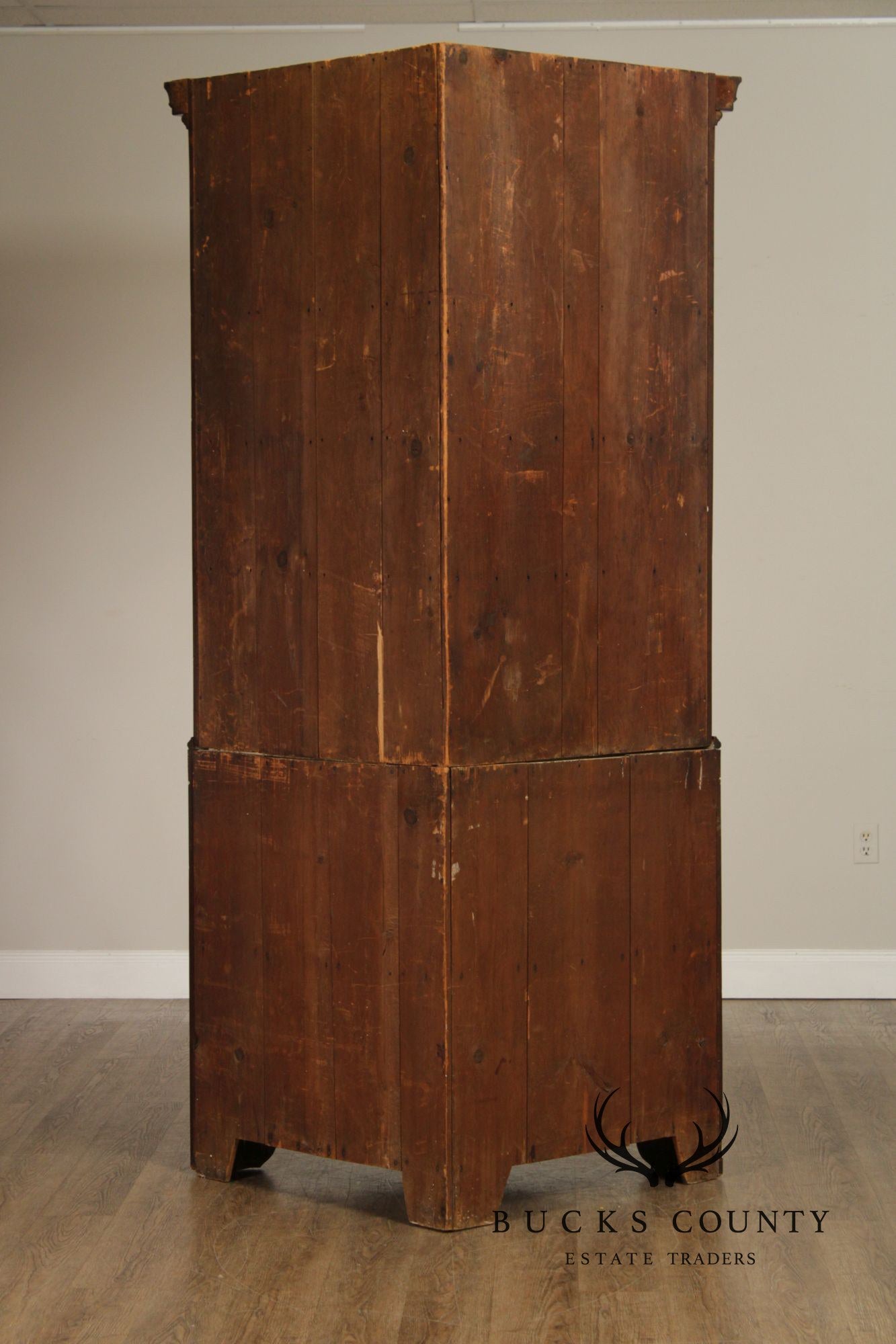 Antique American Farmhouse Cherry Corner Cabinet