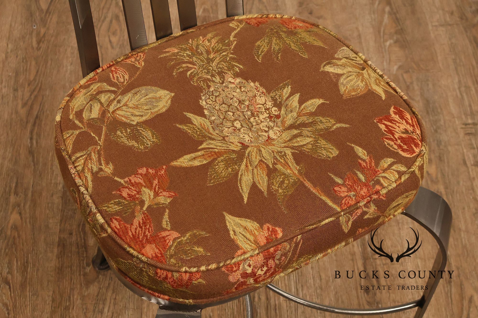 Shaver Howard Modern Style Set Of Eight Brushed Steel Dining Chairs