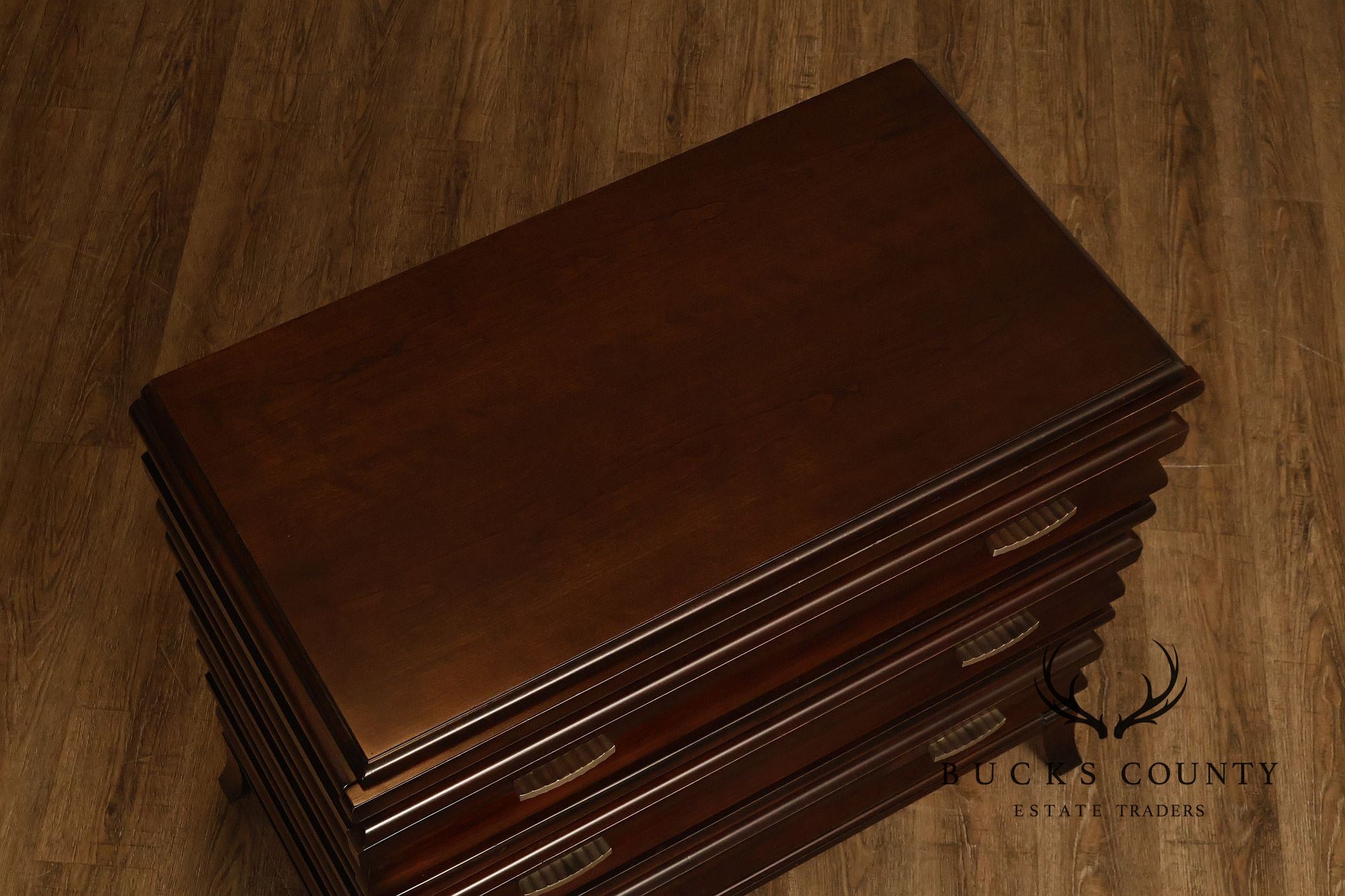 Hickory White Contemporary Ripple Front Three Drawer Chest