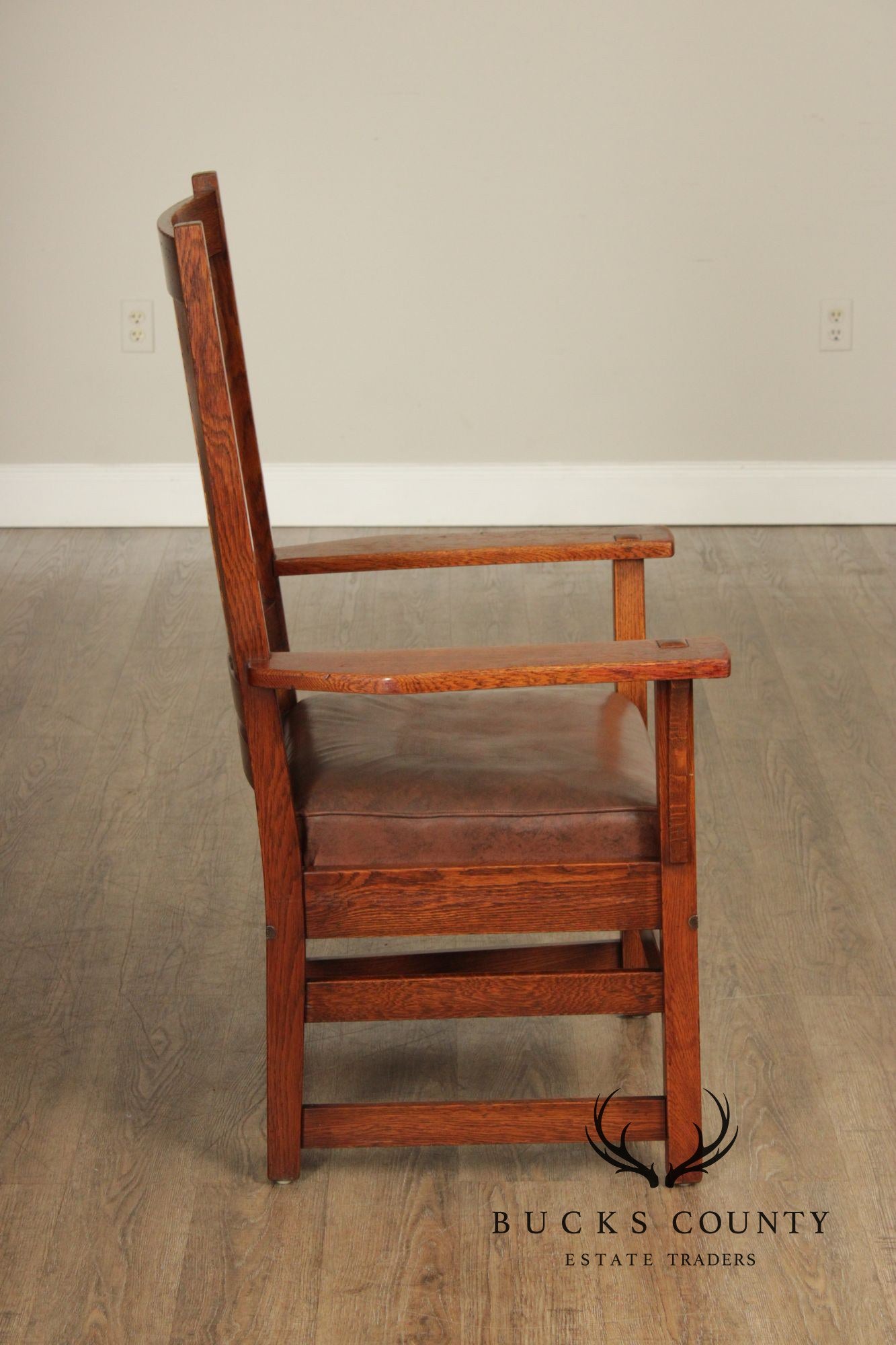 L. & J.G. Stickley Antique Mission Oak Armchair