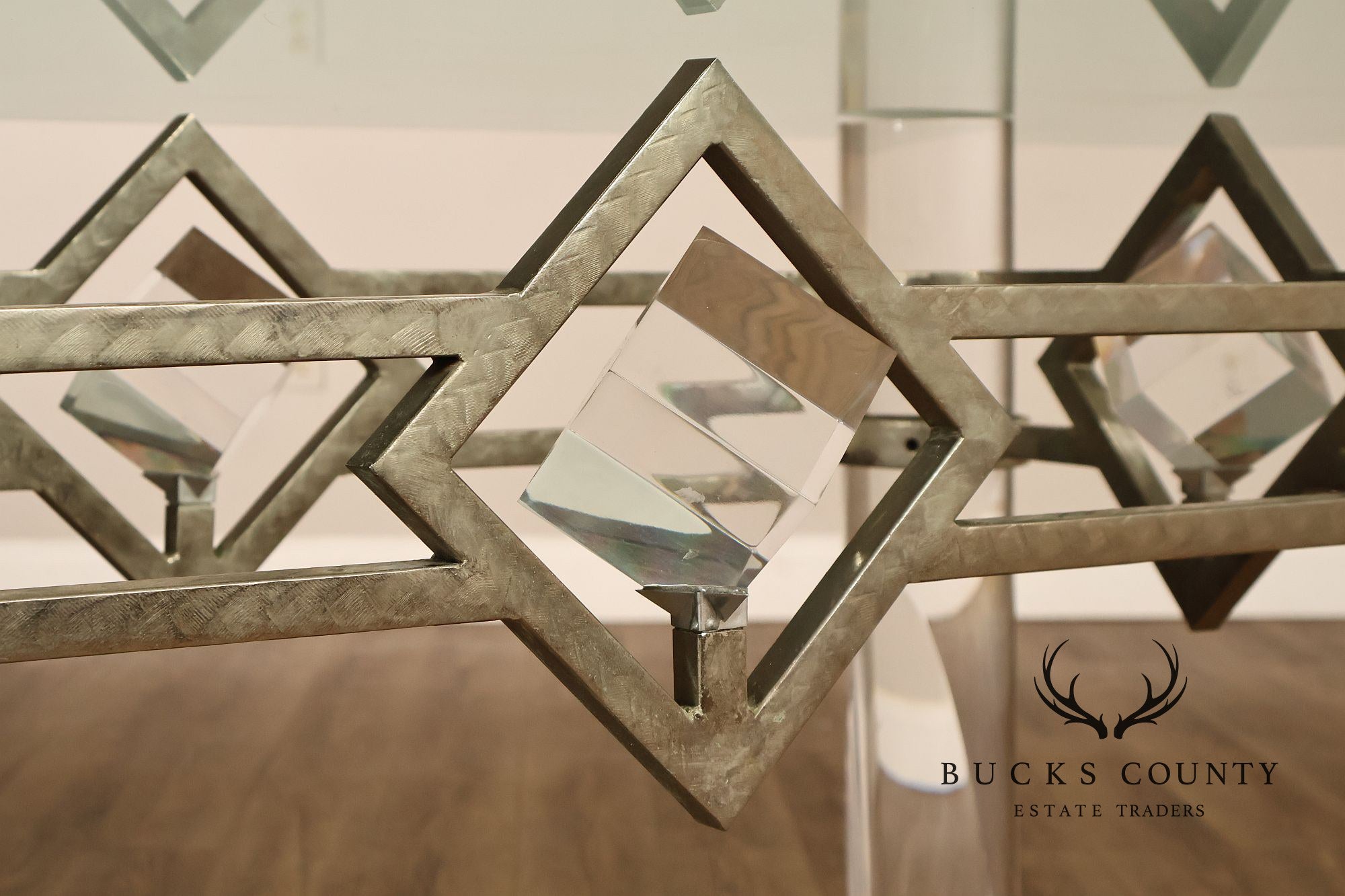 Pietro Costantini For Ello Glass Top Dining Table With Sculptural Base