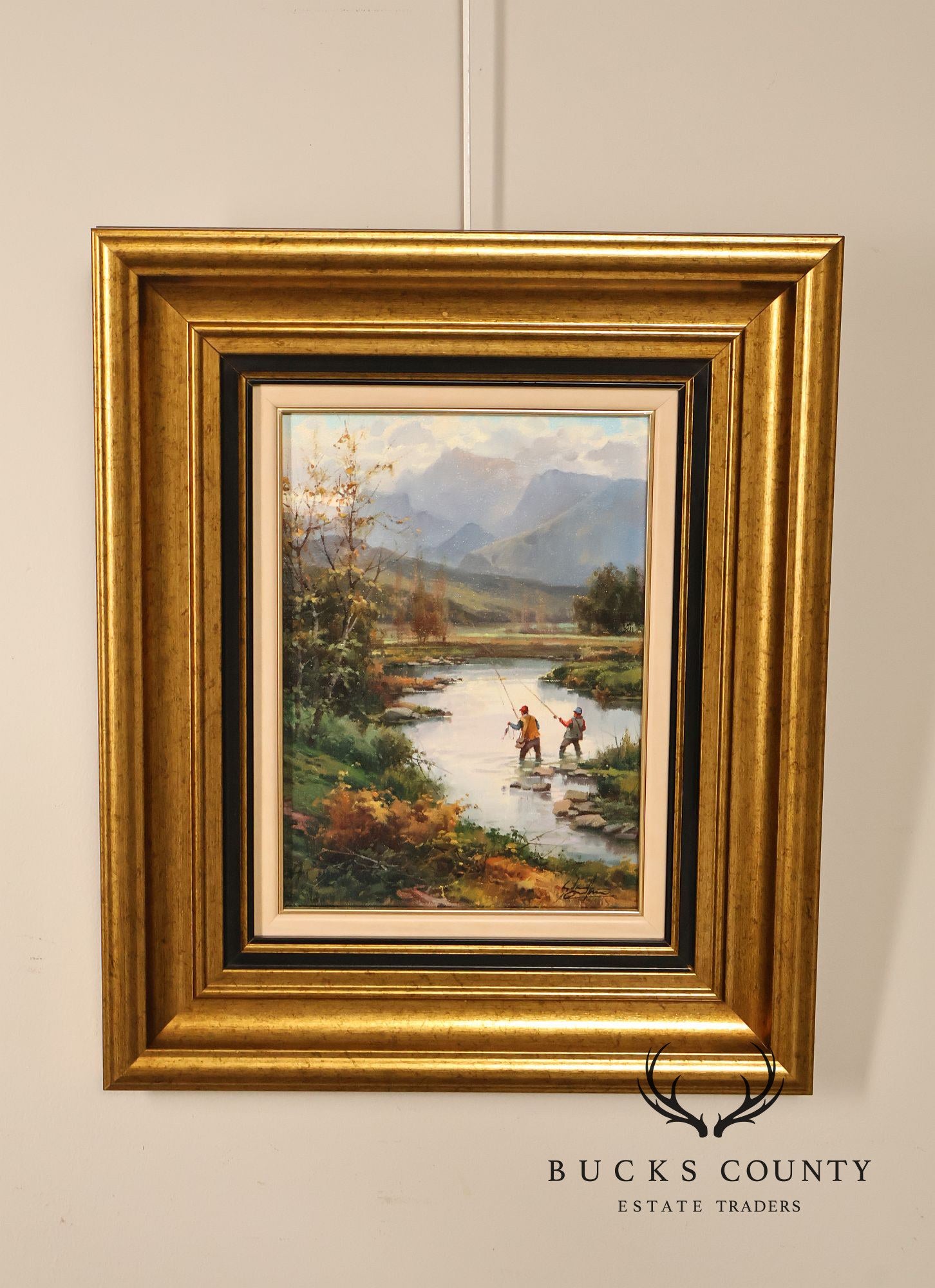 Salvador Caballero Oil Painting, 'Dia de Pesca'