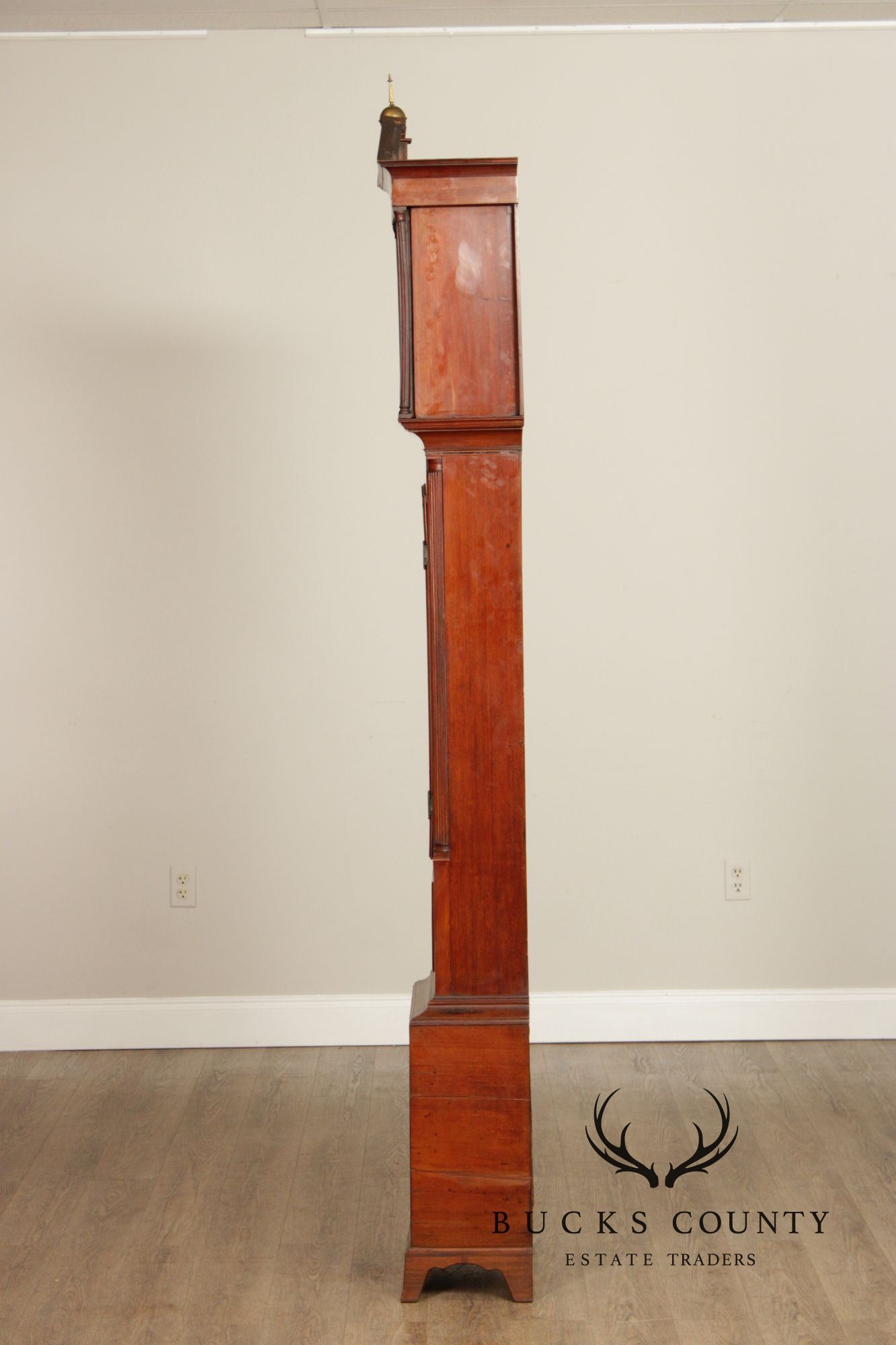 Eliazer Warren Antique Irish Georgian Mahogany Longcase Grandfathers Clock
