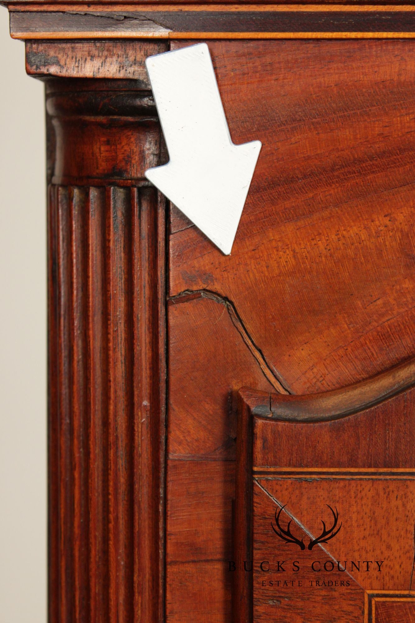 Eliazer Warren Antique Irish Georgian Mahogany Longcase Grandfathers Clock