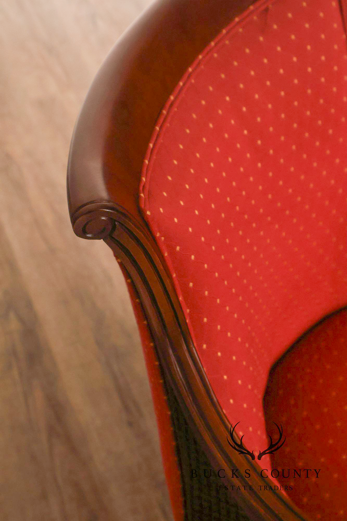 Bassett Federal Style Mahogany Cane Back Accent Chair