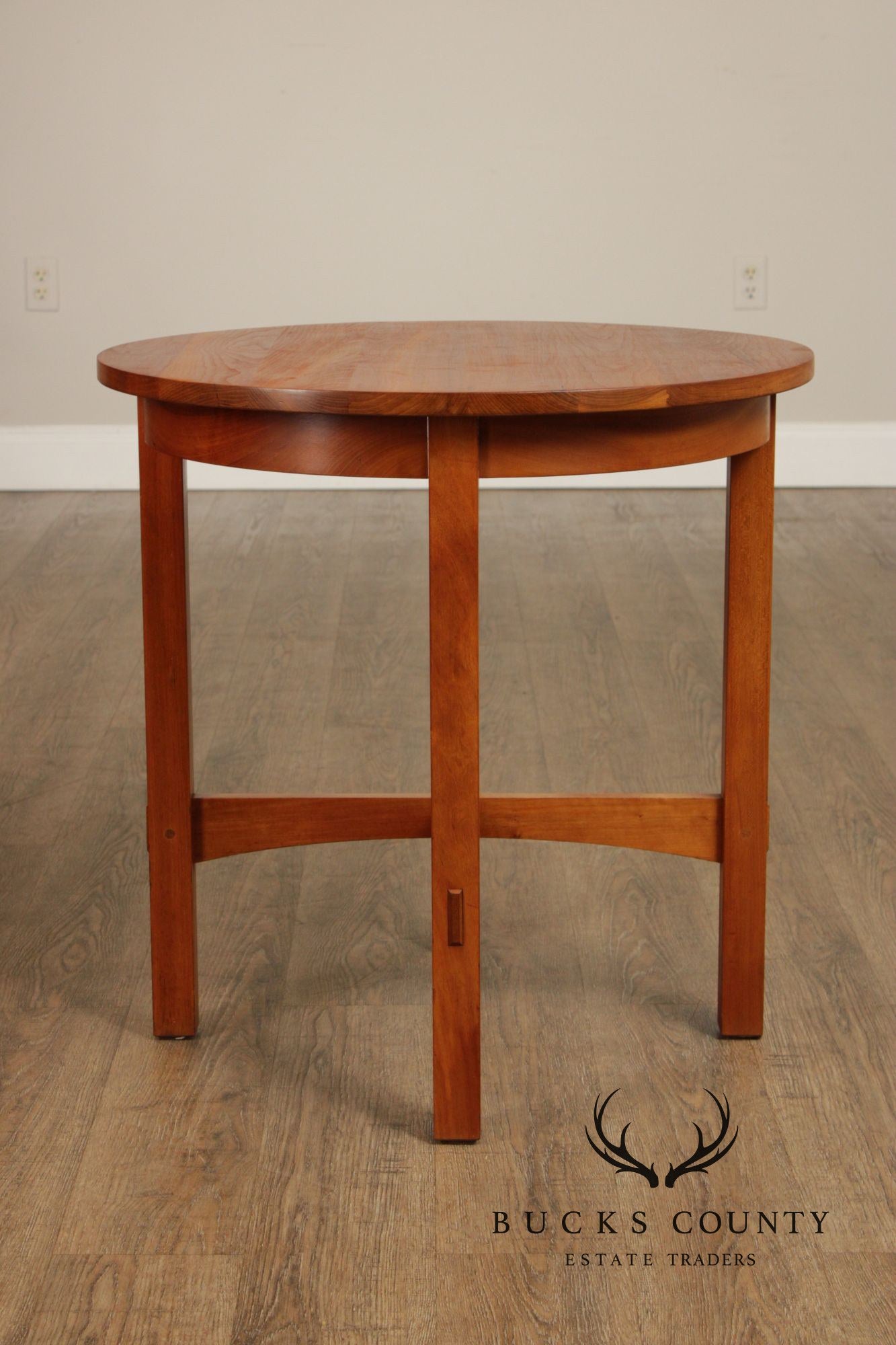 Stickley Mission Collection Cherry Round Lamp Table