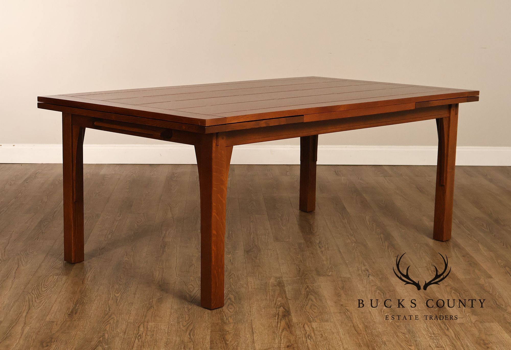 Stickley Mission Collection Oak Draw Top Extension Dining Table