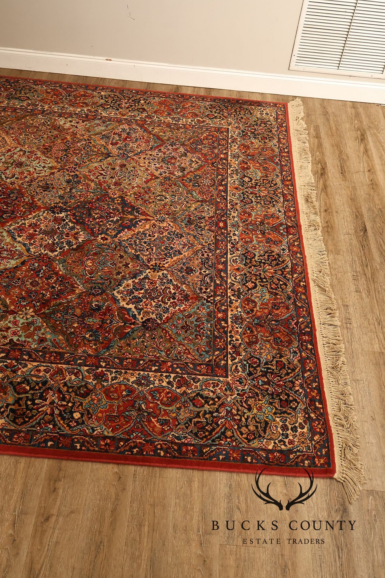 Karastan 8’ 8” X 12’ Multicolor Panel Kirman Wool Area Rug