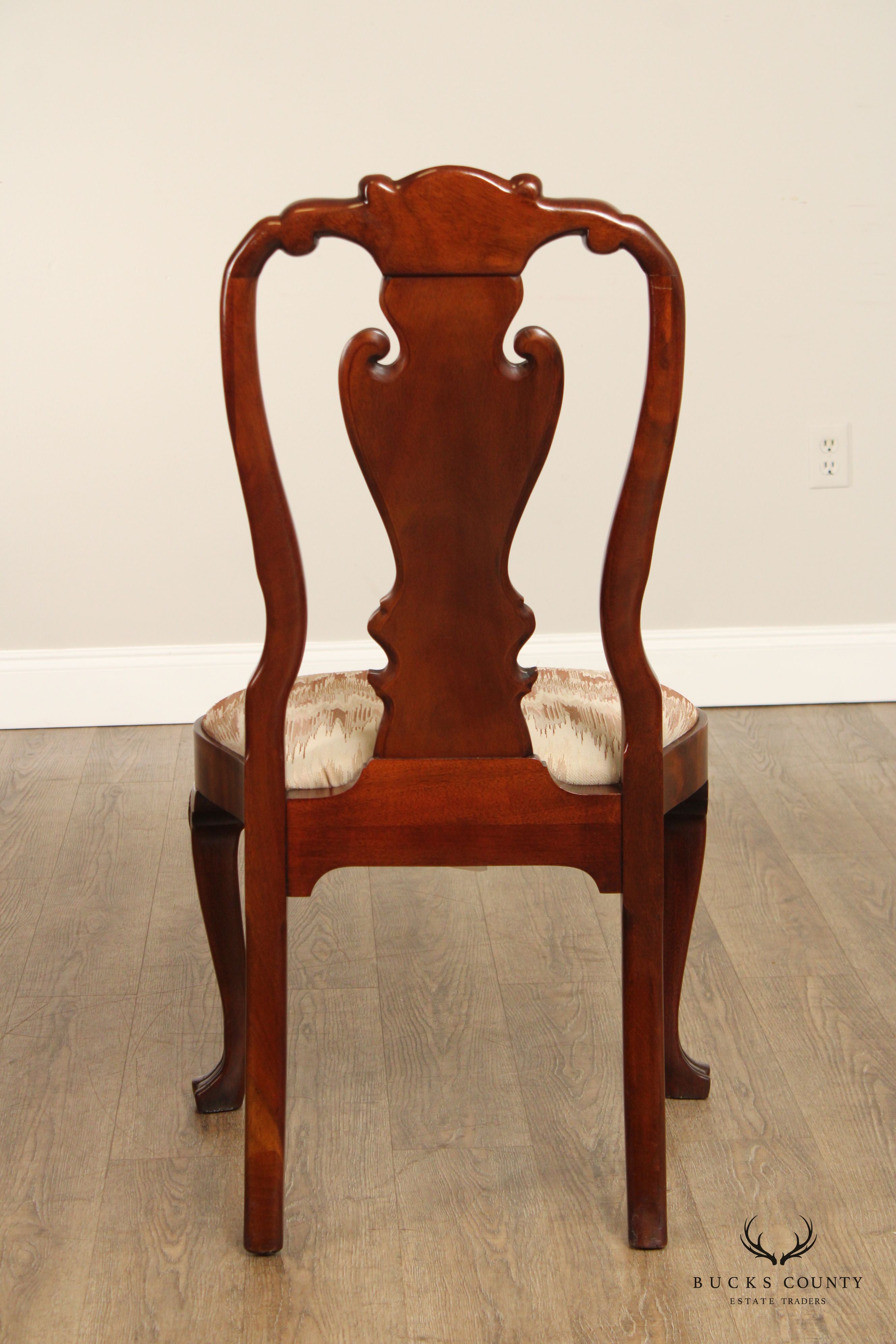 Councill Queen Anne Style Set of Eight Mahogany Dining Chairs