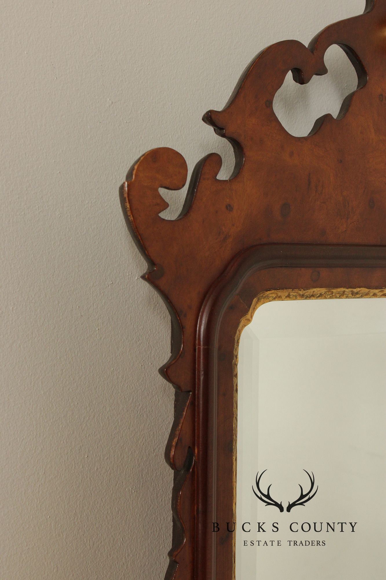 Friedman Brothers Colonial Williamsburg Burlwood Wall Mirror