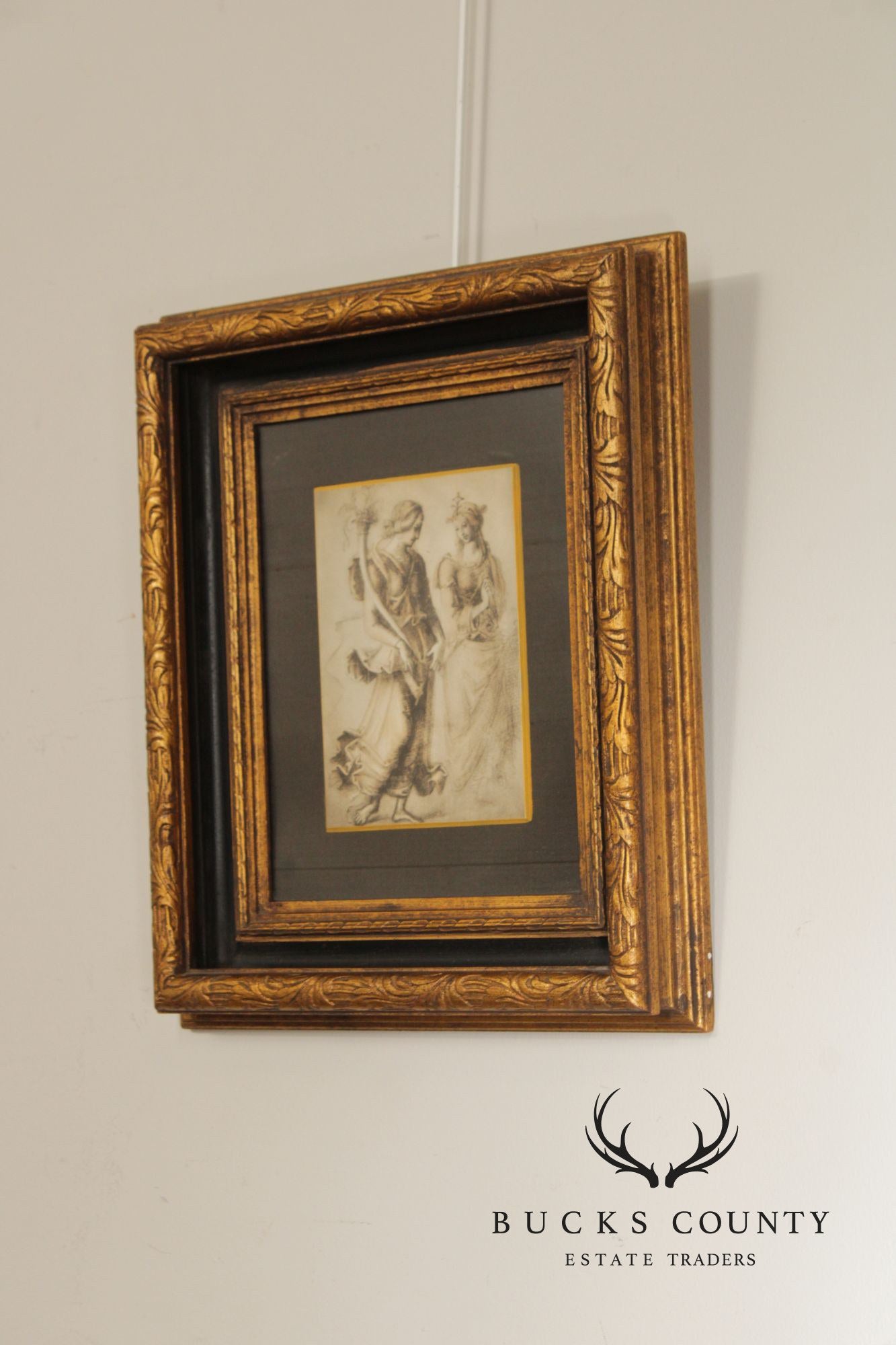 Classical Style Framed Print, Pair of Allegorical Figures