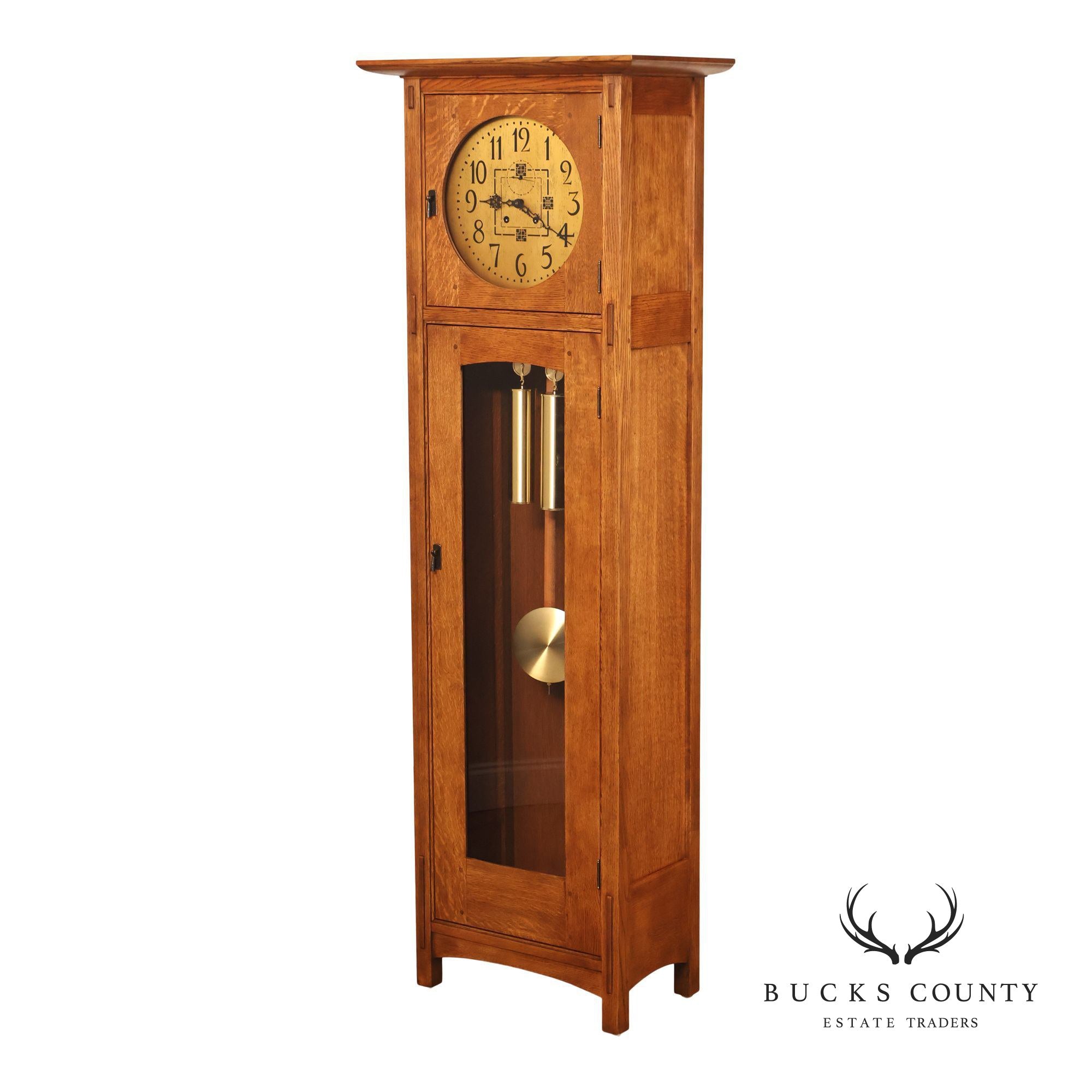 Stickley Mission Collection Oak Tall Case Clock