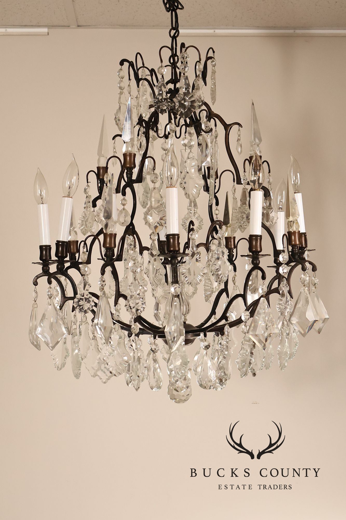 Versailles Style Crystal And Bronze Chandelier