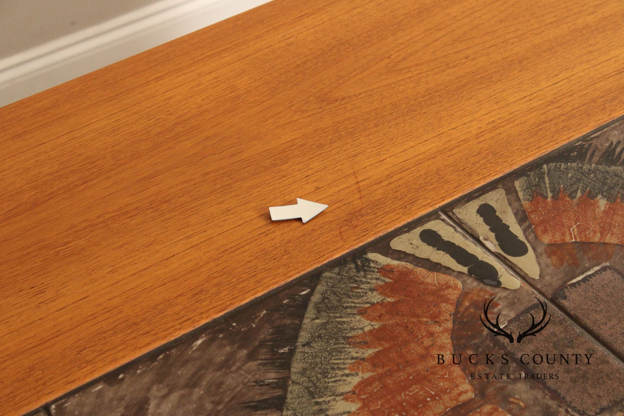 Gangsø Mobler Danish Modern Tile Inset Teak Drop Leaf Dining Table